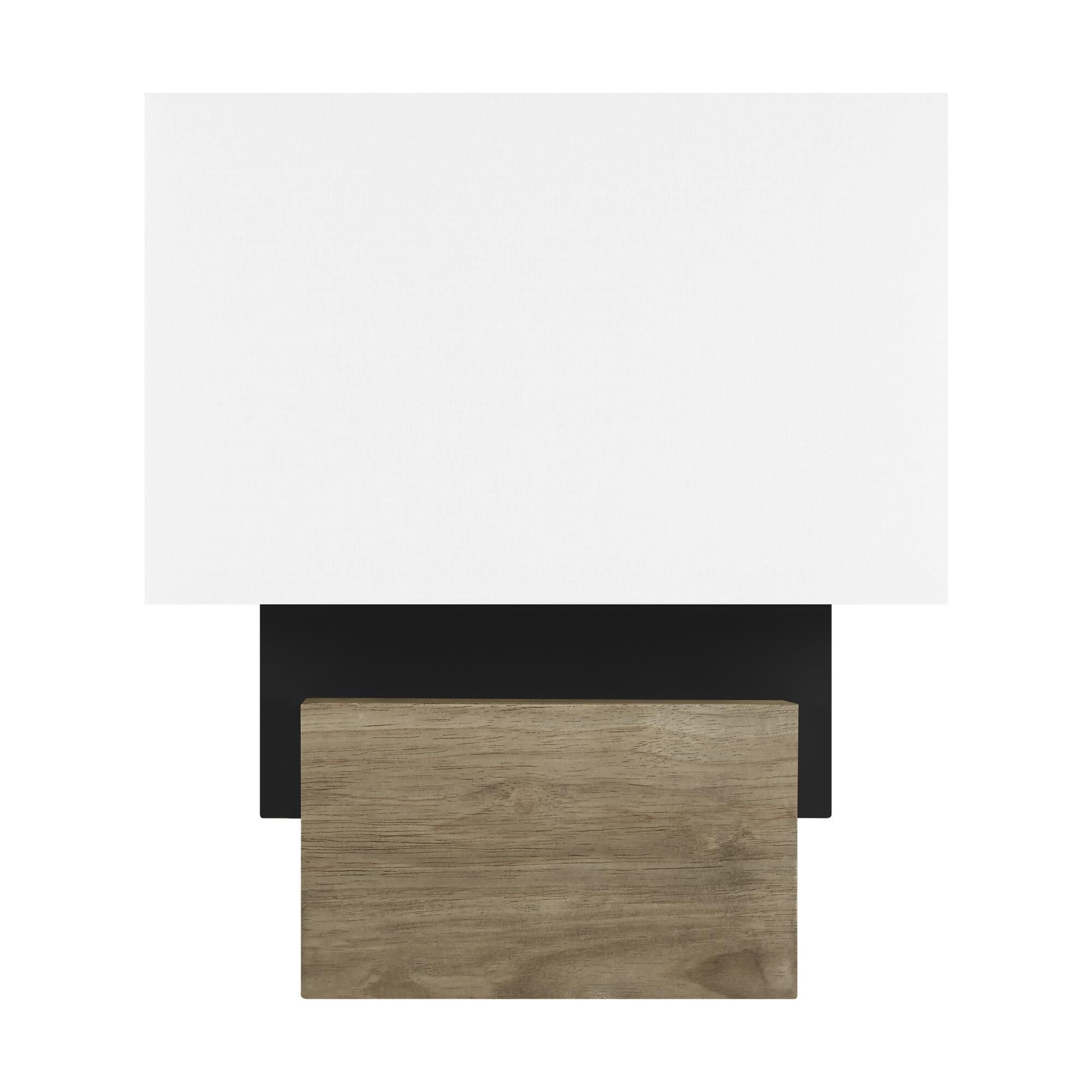 Shown in Nightshade Black finish and Fabric shade