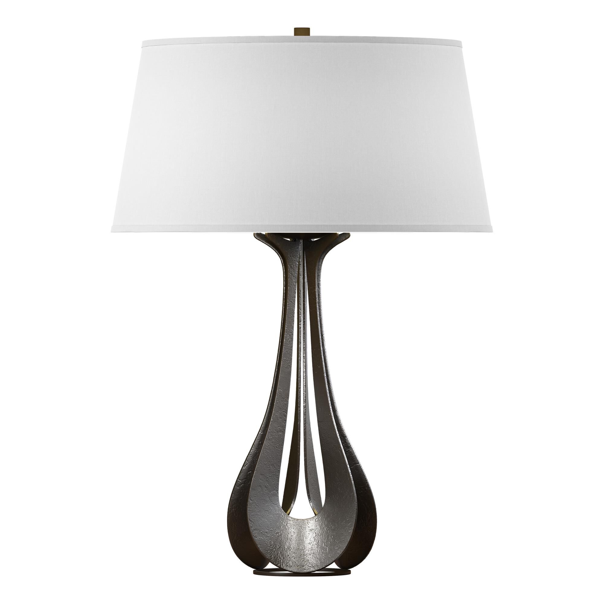 Shown in Oil Rubbed Bronze finish and Natural Anna shade