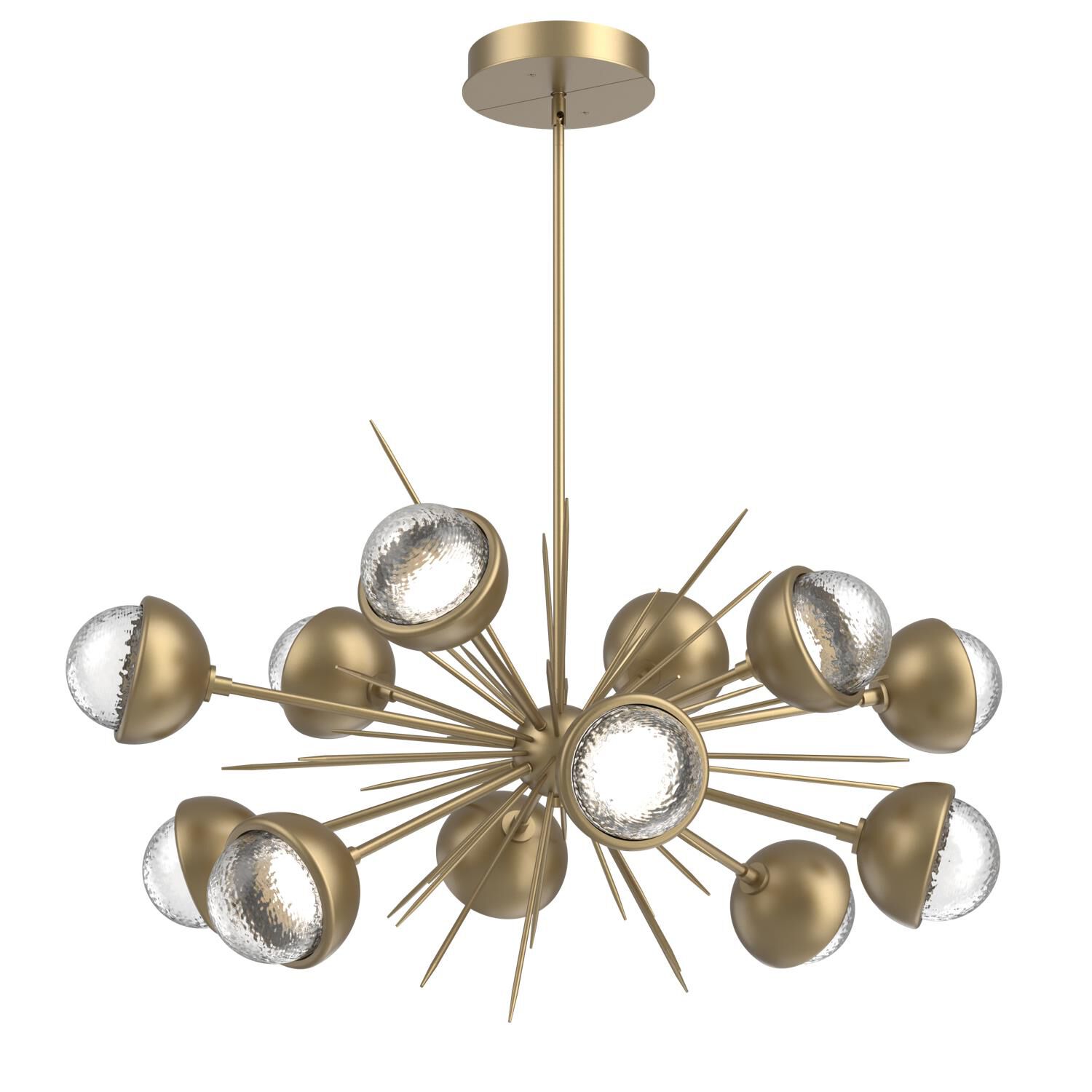 Shown in Gilded Brass finish and Clear glass and Metal Shade Matching Finish accent