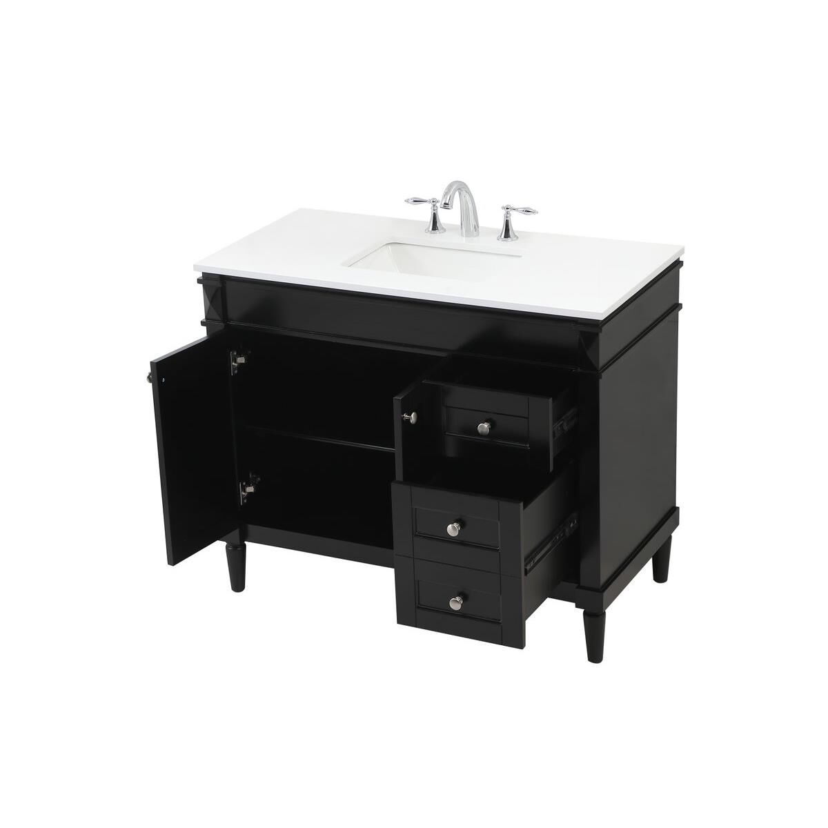 Shown in Black finish and No Backsplash accent