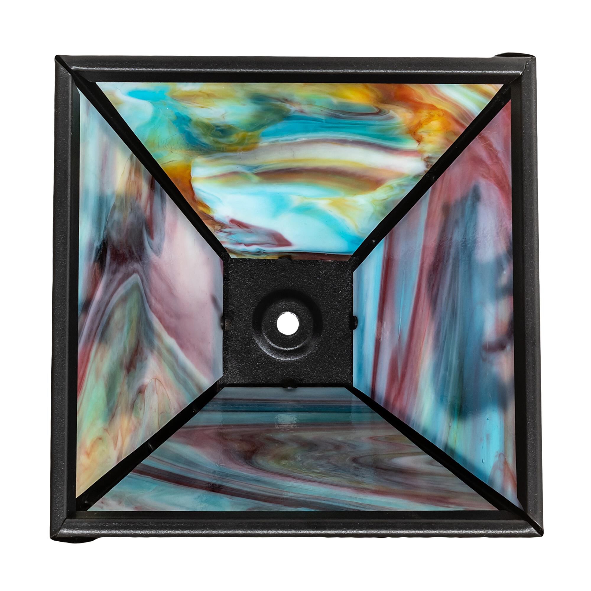 Shown with Amber /Acrylic;Black Metal Finish glass