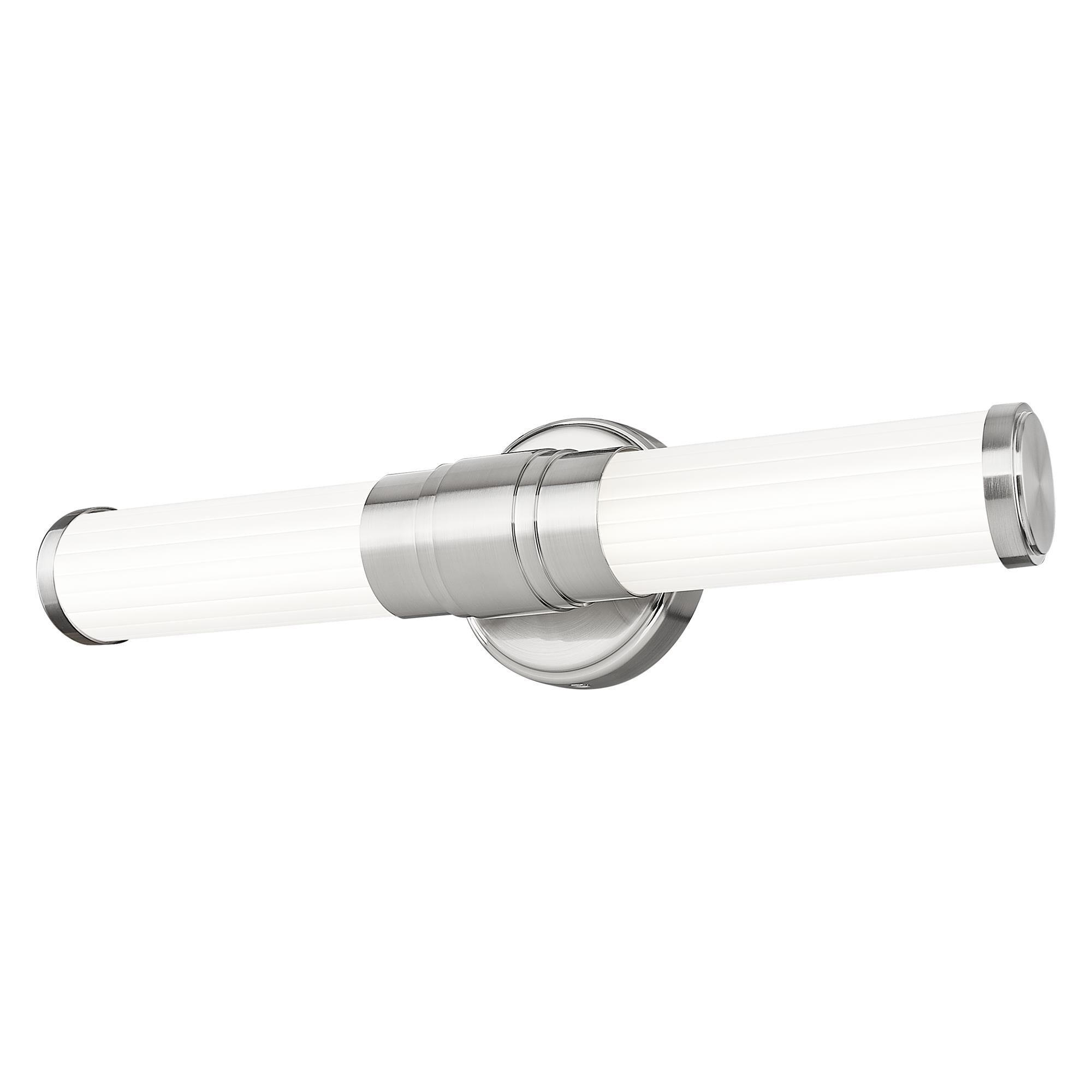 Shown in Brushed Nickel finish and Opal White glass and Opal White shade