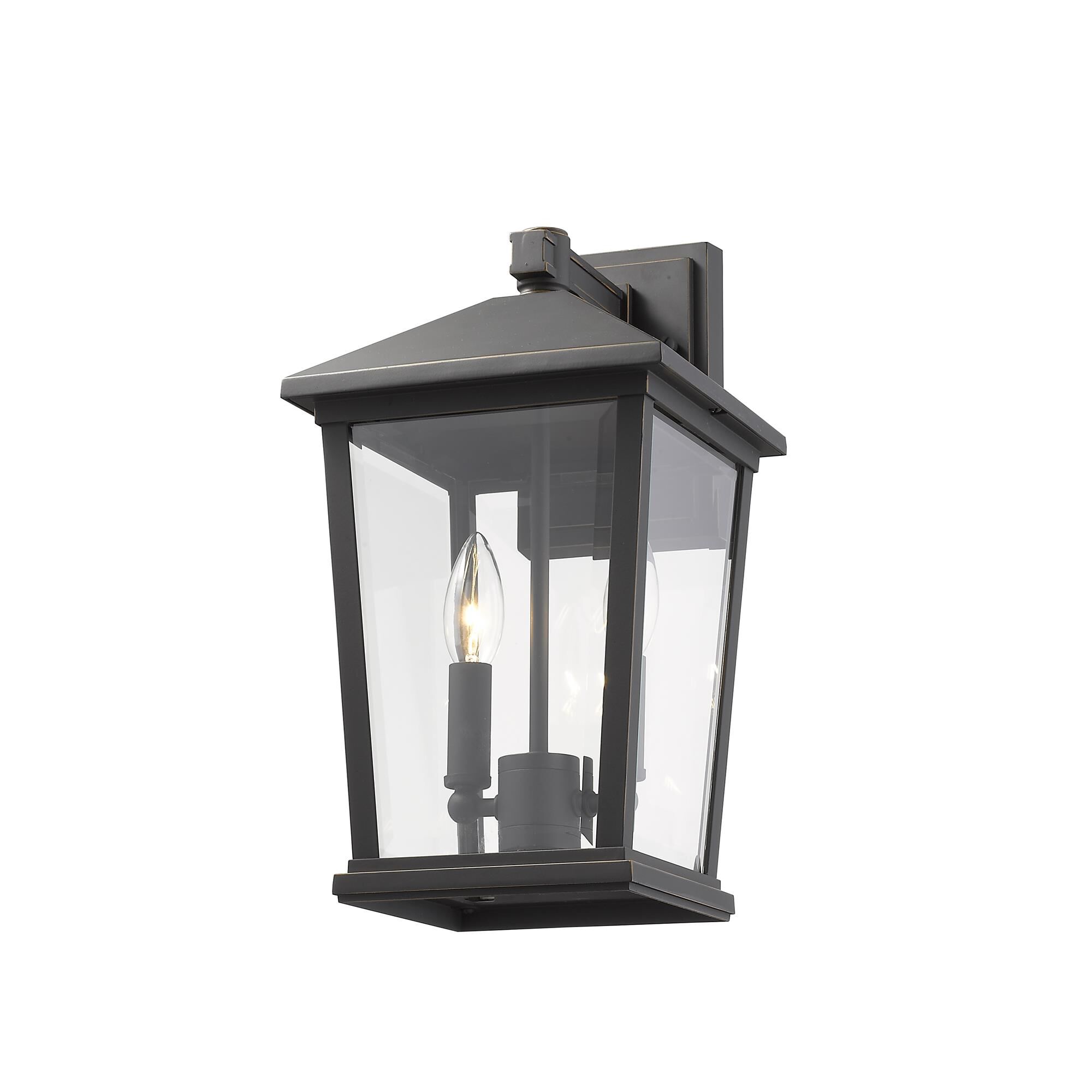 Shown in Oil Rubbed Bronze finish and Glass shade