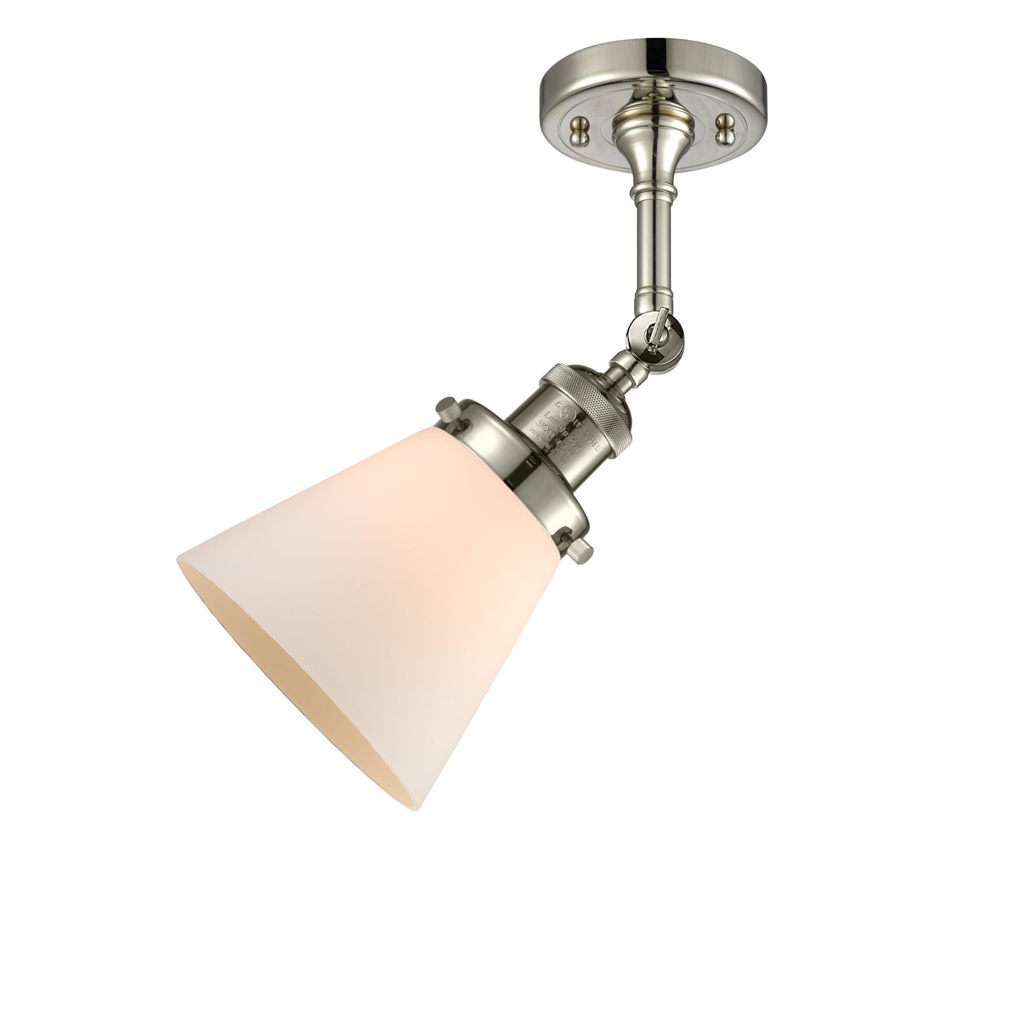 Bruno Marashlian Small Cone 6 Inch 1 Light Semi Flush Mount by Innovations Lighting