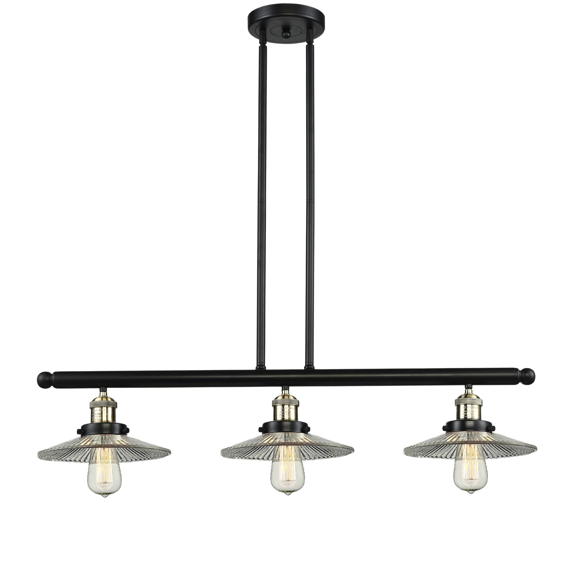 Bruno Marashlian Halophane 36 Inch 3 Light Linear Suspension Light by Innovations Lighting