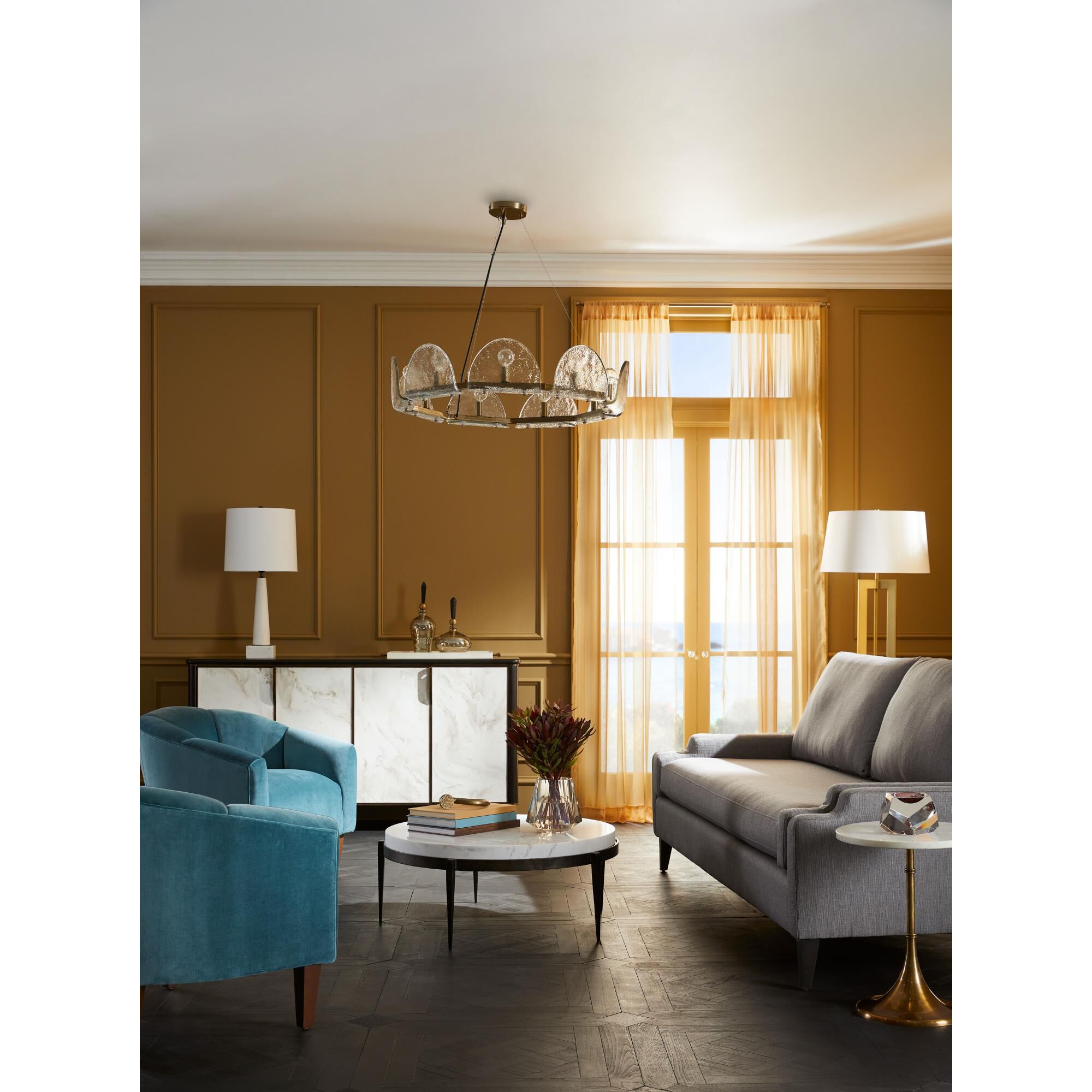 Mendez 29 Inch 9 Light Chandelier by Arteriors Home