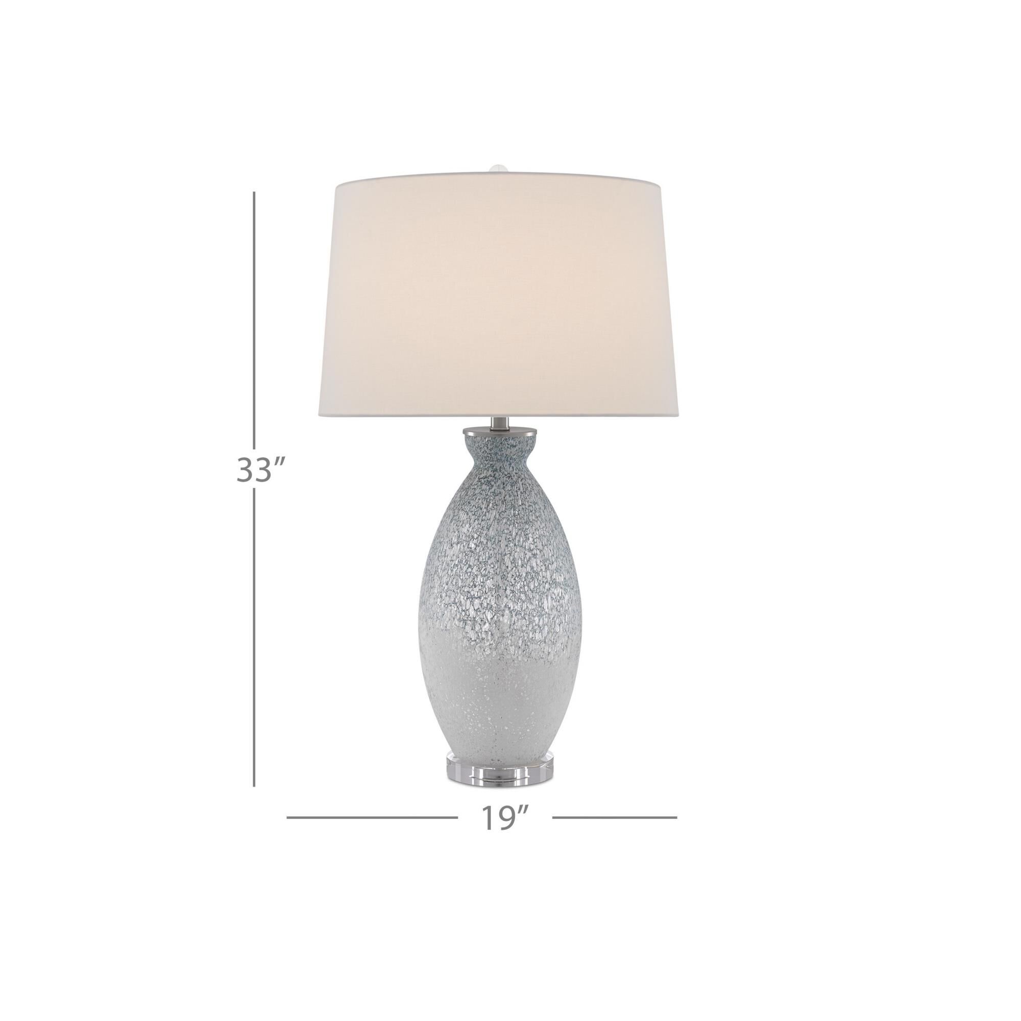Shown in Pale Blue - White finish and Off White Linen shade