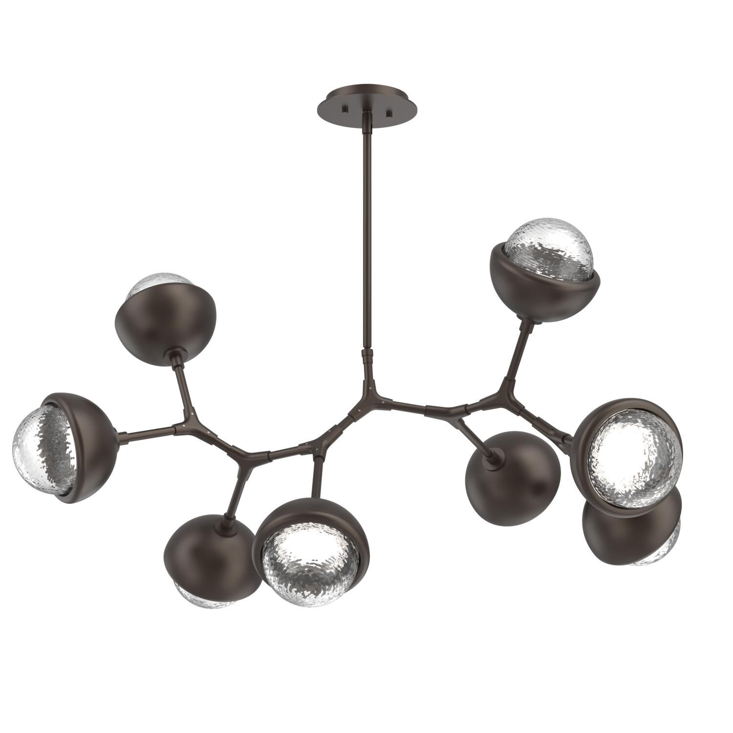 Shown in Flat Bronze finish and Clear glass and Metal Shade Matching Finish accent