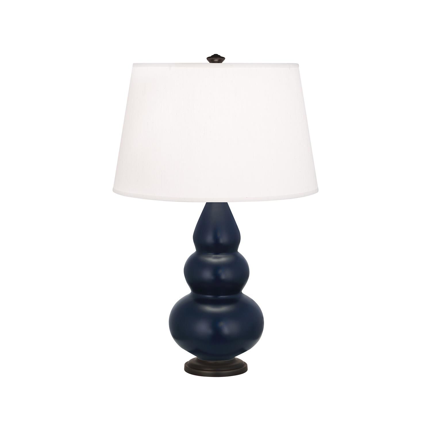 Shown in Matte Midnight Blue finish and Pearl shade and Deep Patina Bronze accent