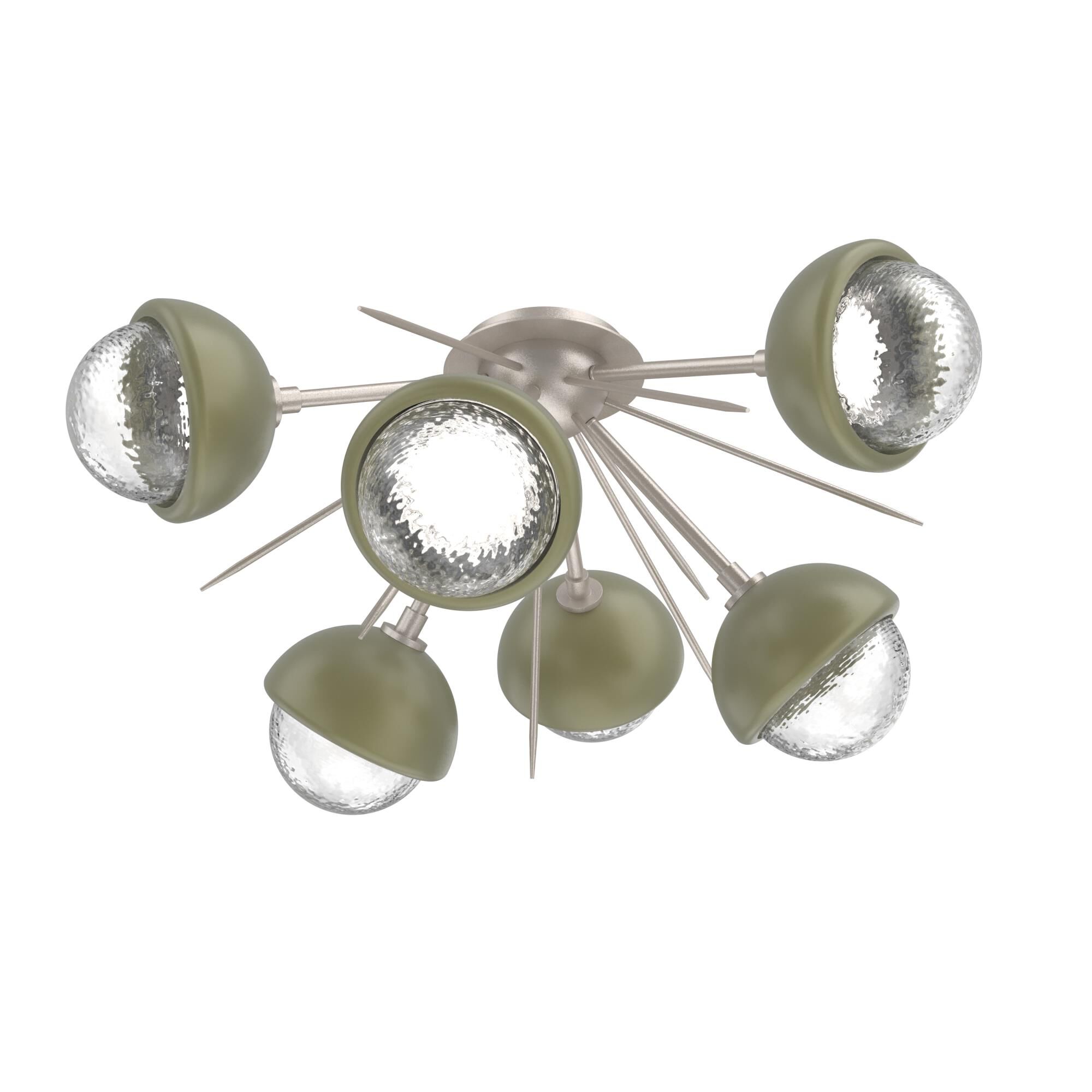 Levi Wilson Cabochon 28 Inch Semi Flush Mount by Hammerton Studio