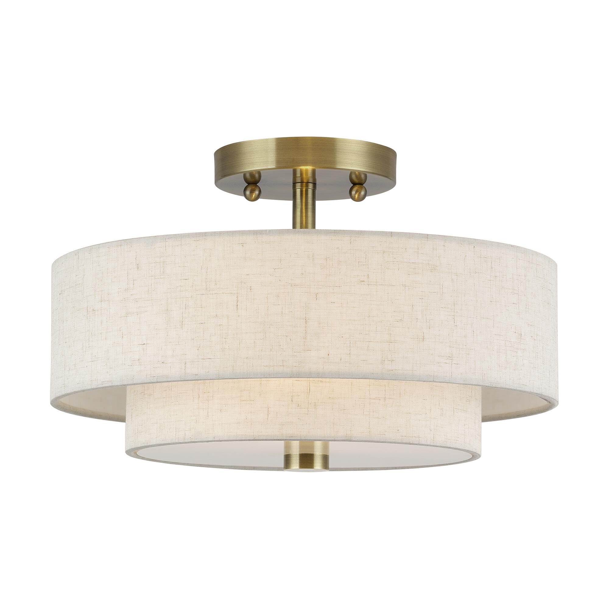 Monroe 13 Inch Semi Flush Mount by Livex Lighting