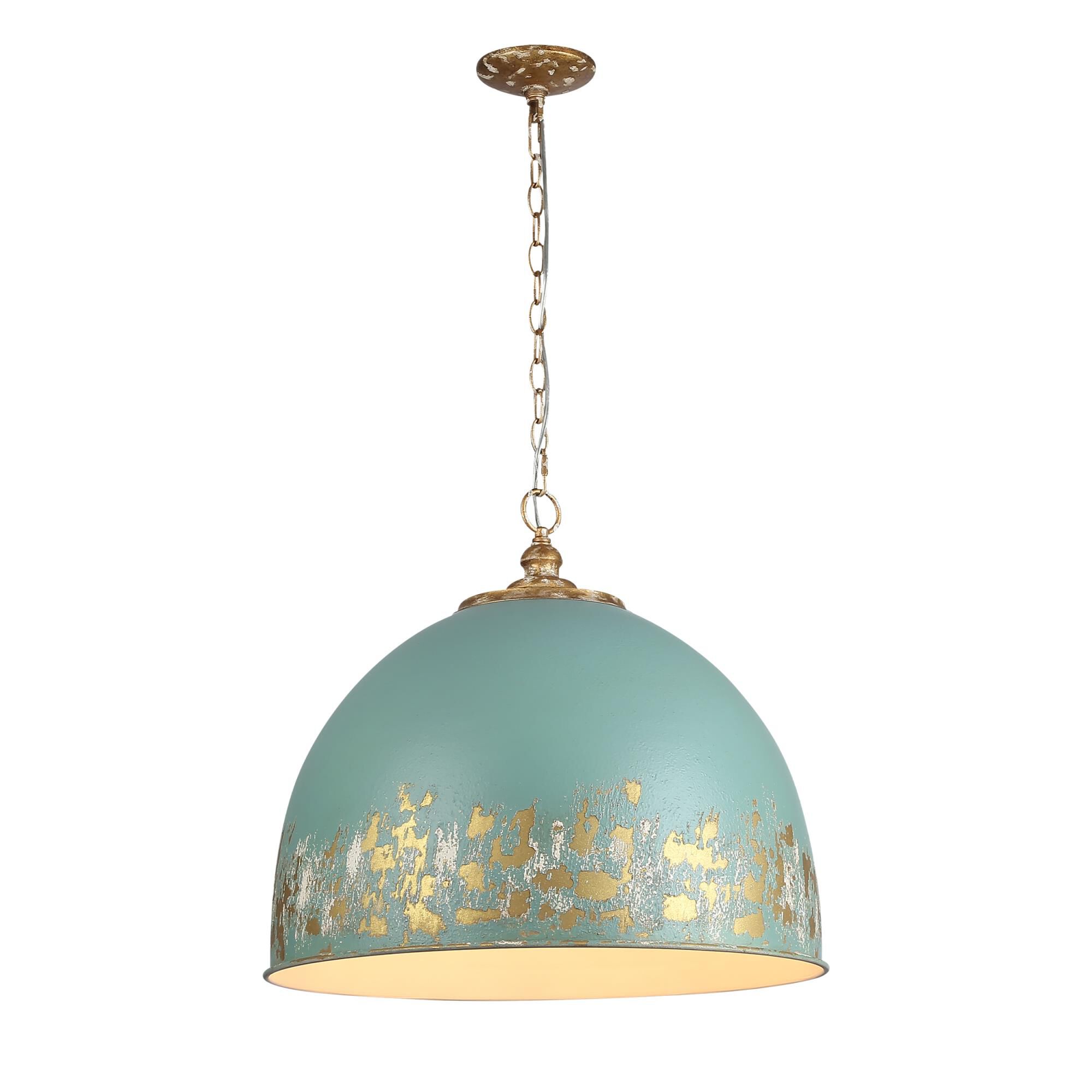 Shown in Vintage Gold finish and Antique Teal shade