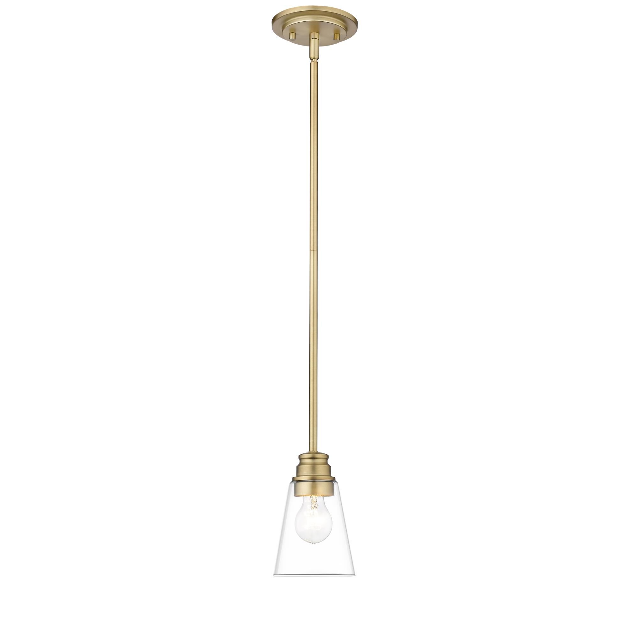 Shown in Olde Brass finish and Glass shade