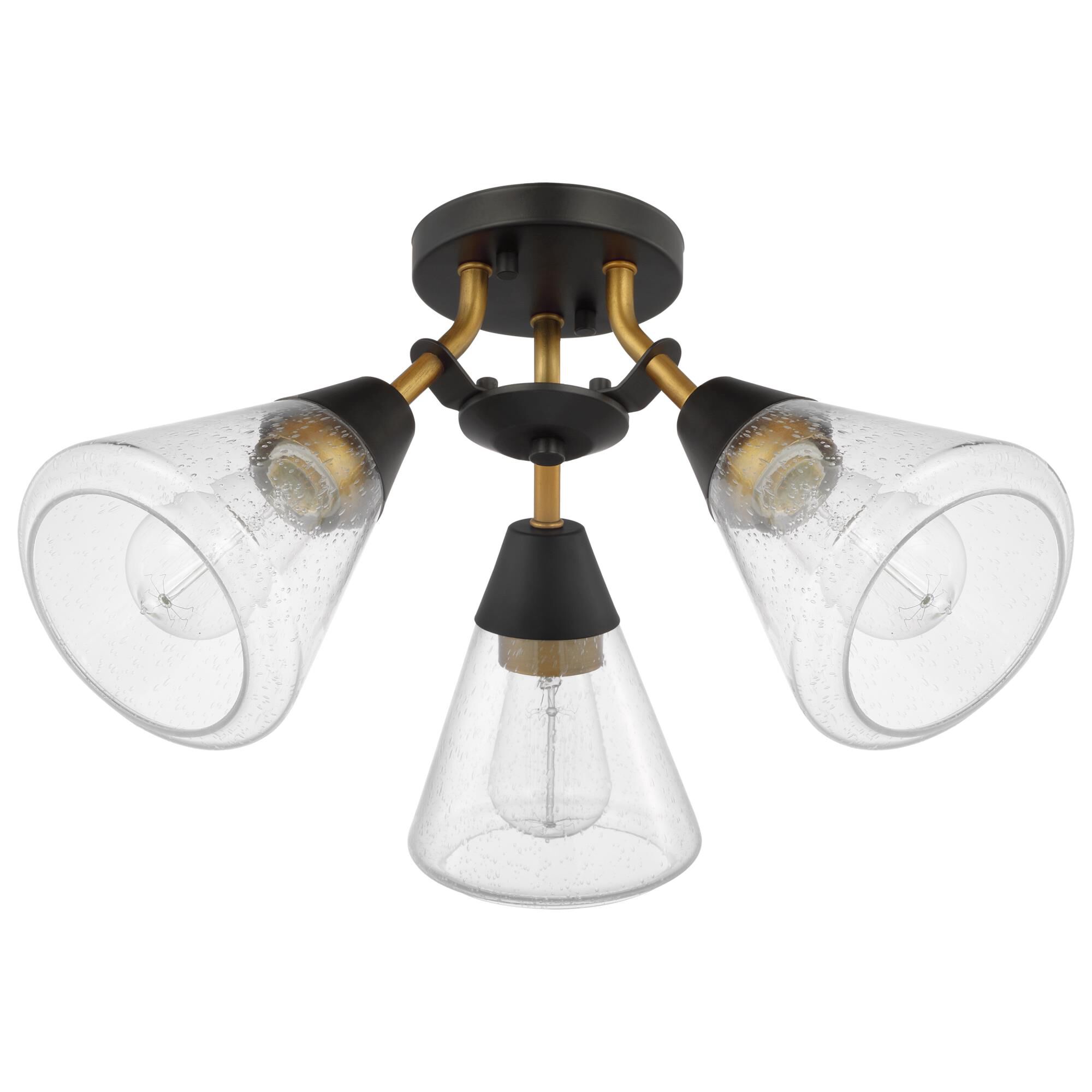 Starlight 19 Inch 3 Light Semi Flush Mount by Nuvo Lighting