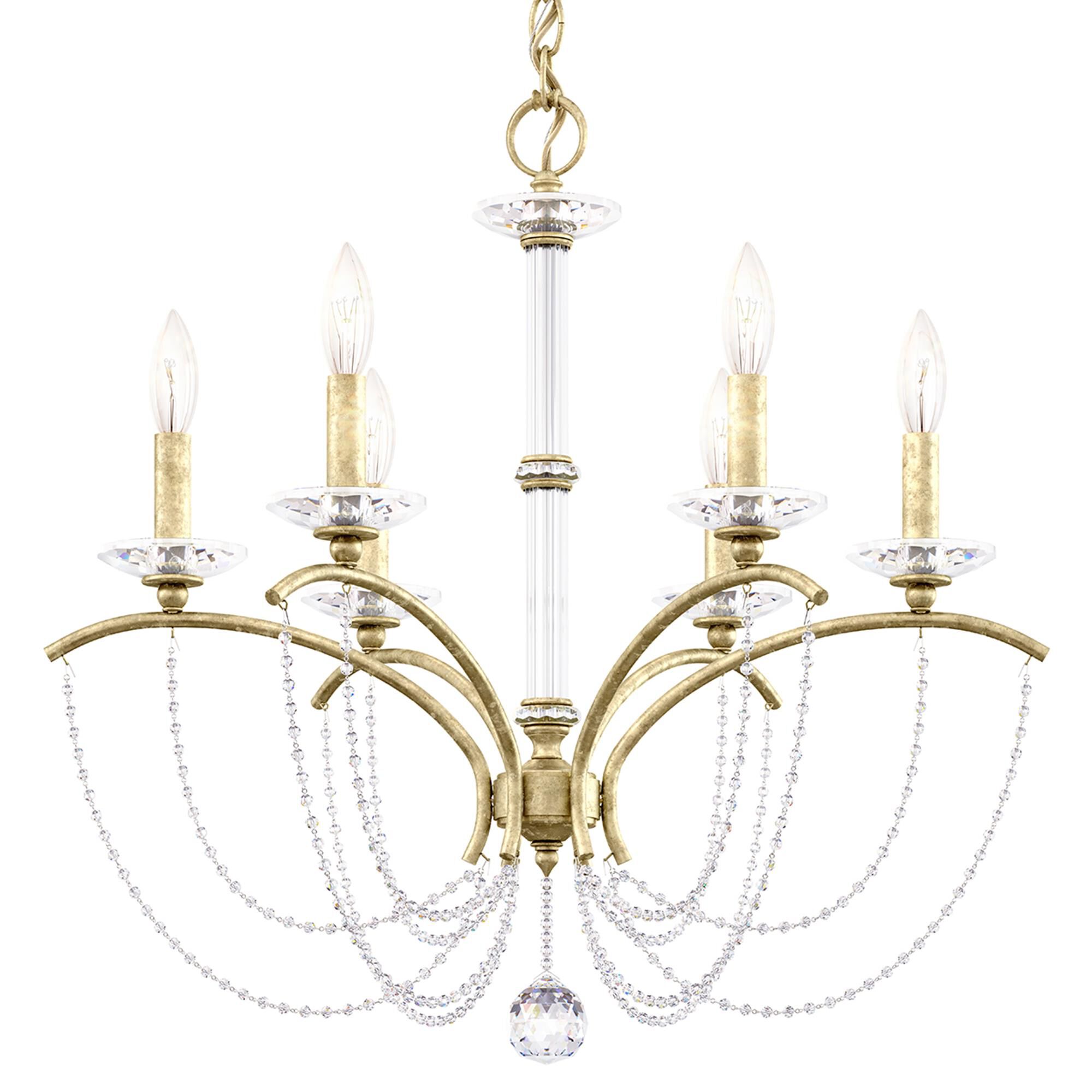 Shown in Heirloom Silver finish and Clear Optic crystal