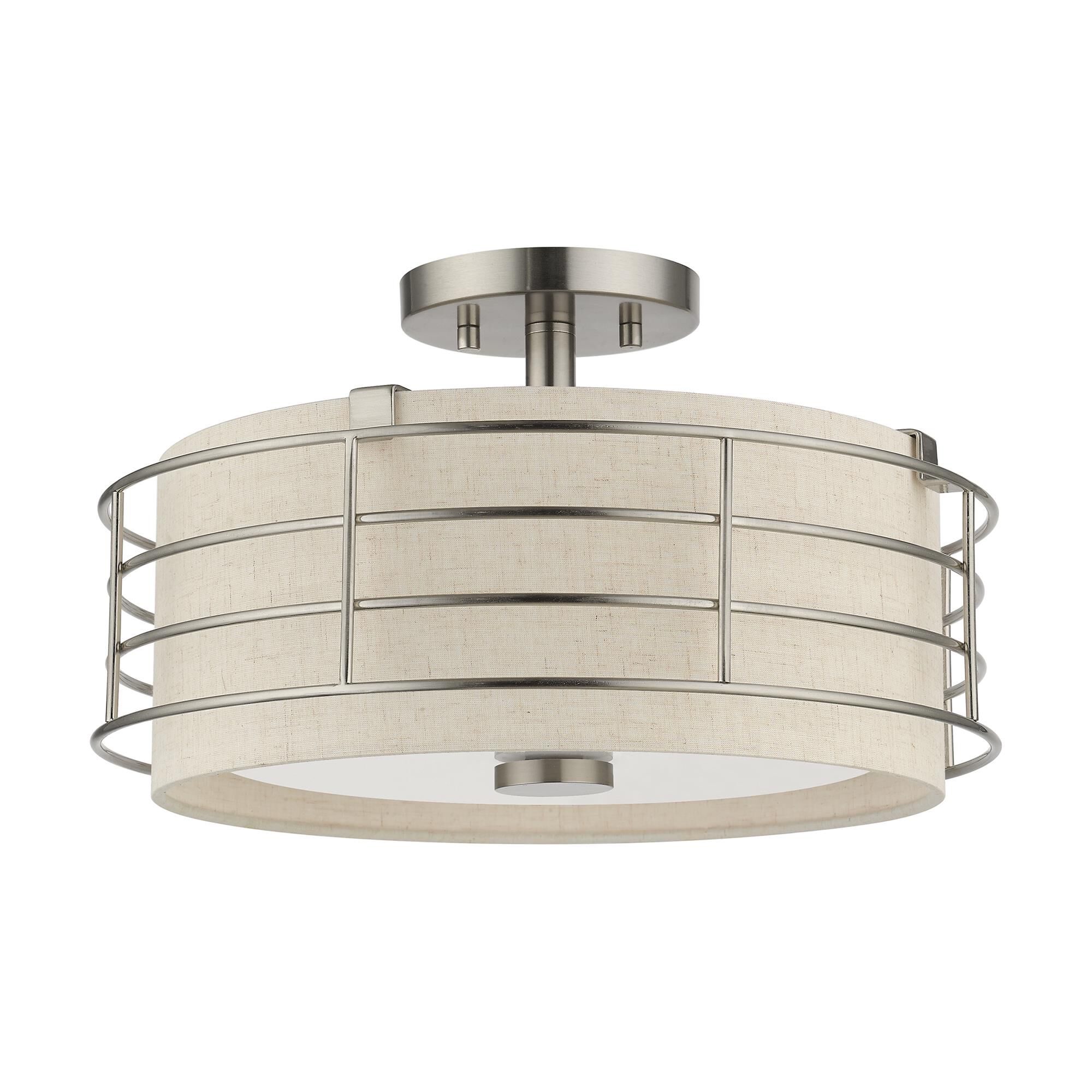 Blanchard 15 Inch 3 Light Semi Flush Mount by Livex Lighting