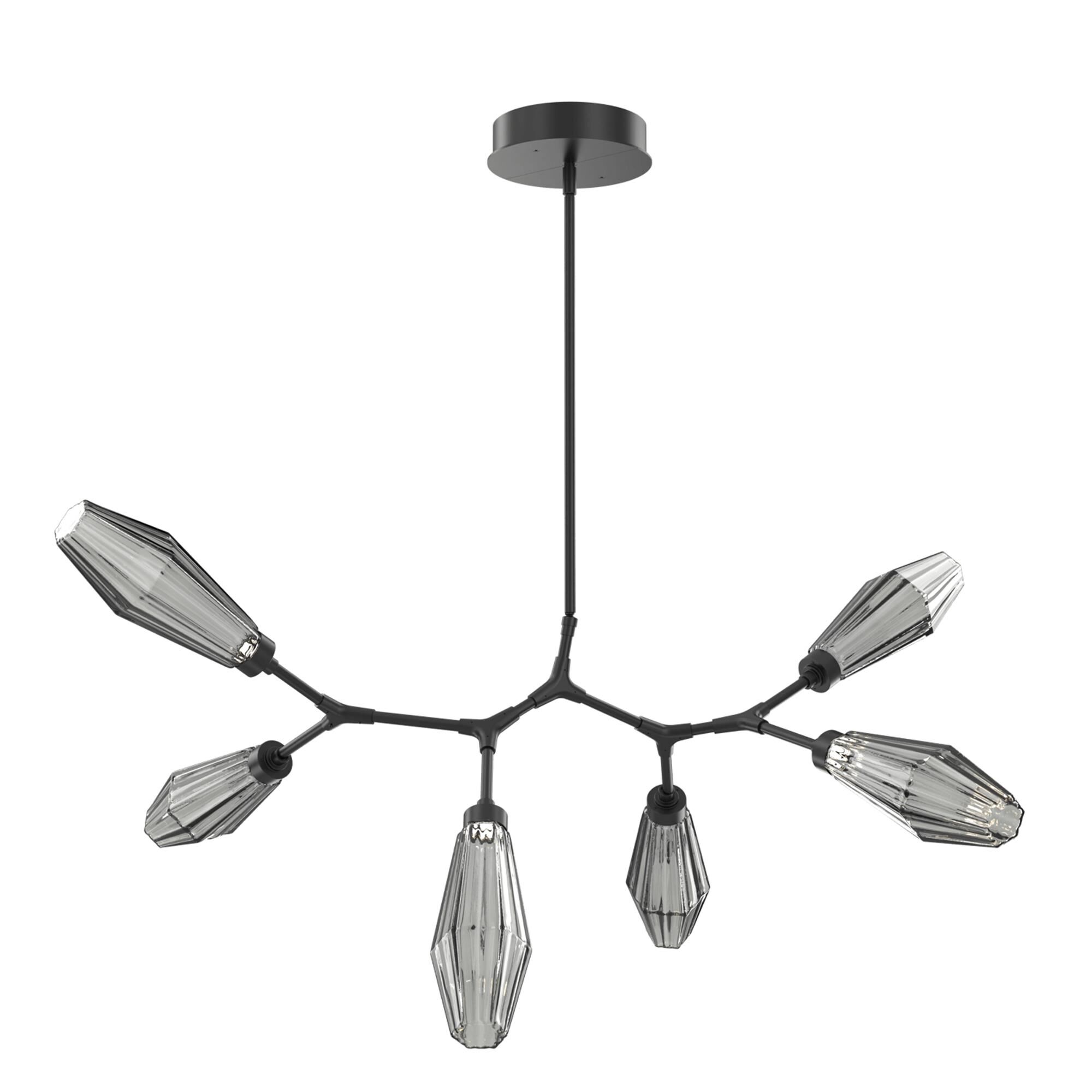 Shown in Matte Black finish and Optic Rib Smoke glass