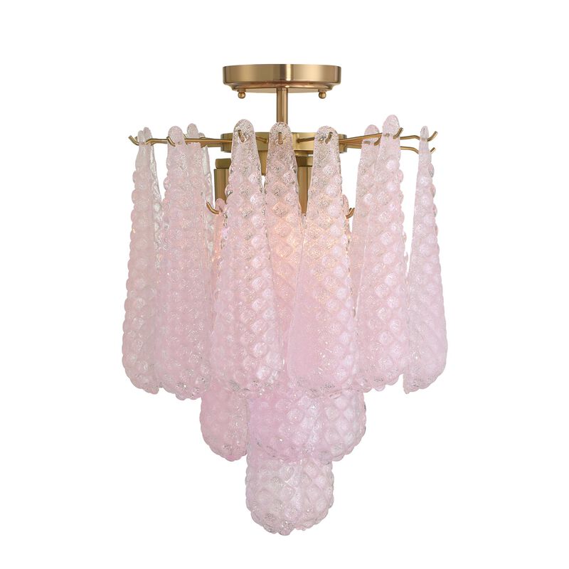 Ollie 14 Inch 4 Light Semi Flush Mount by Crystorama