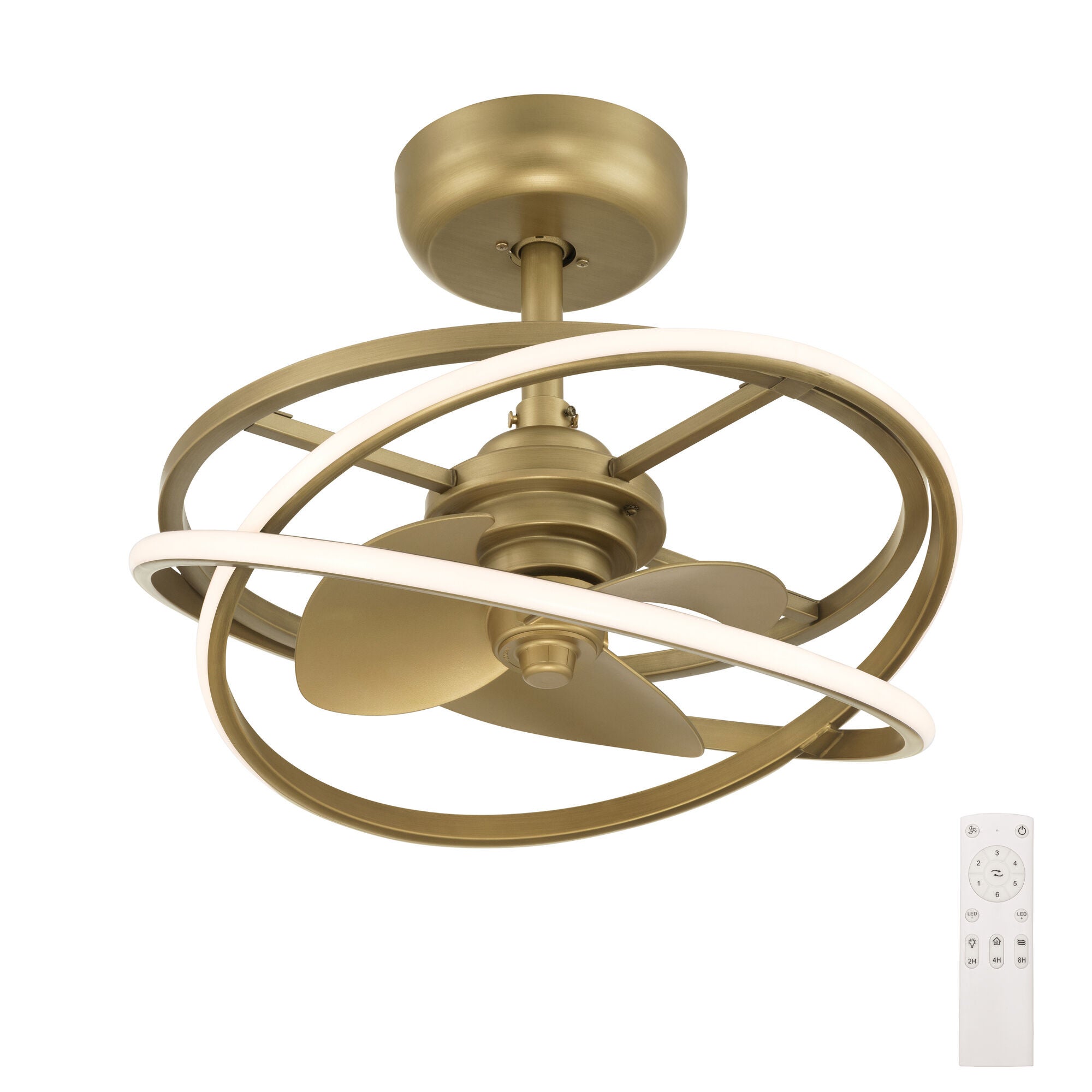 Cirro 20 Inch Chandelier Ceiling Fan with Light Kit,