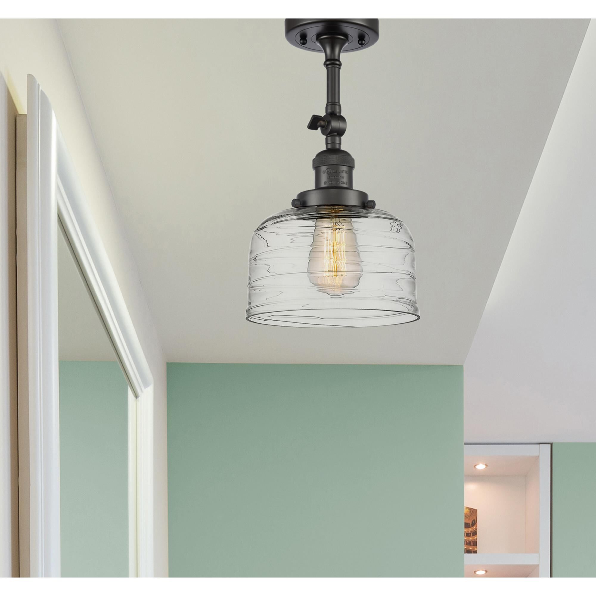 Bruno Marashlian Large Bell 8 Inch 1 Light Semi Flush Mount by Innovations Lighting