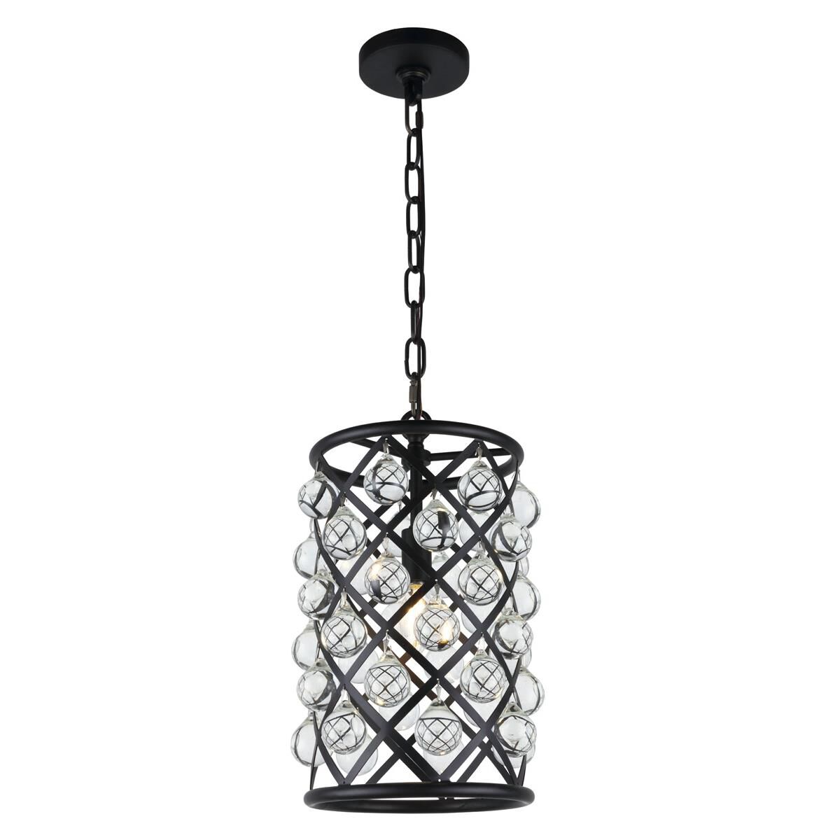 Shown in Matte Black finish and Royal Cut crystal and Clear accent