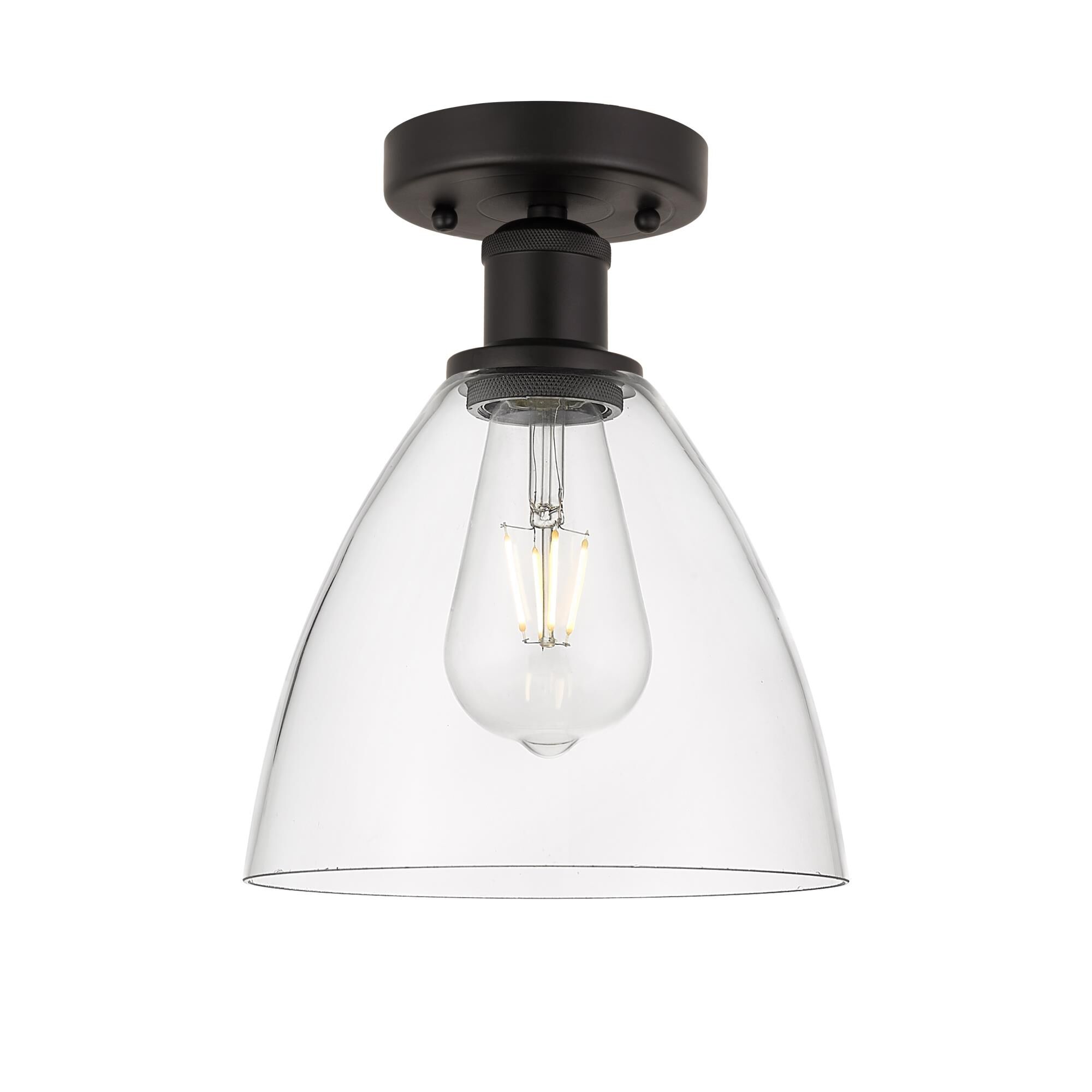Bruno Marashlian Bristol Glass 7 Inch 1 Light Semi Flush Mount by Innovations Lighting