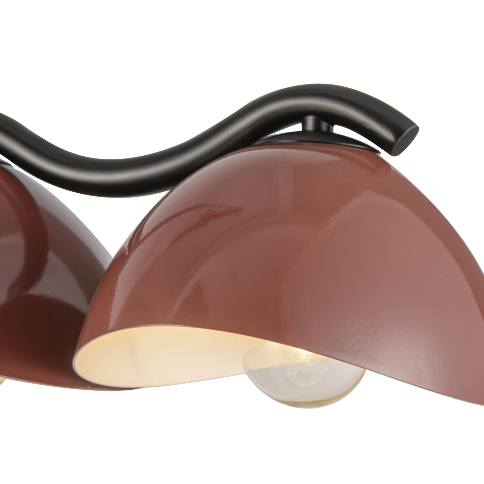 Shown in Black and Burgundy finish and Steel shade