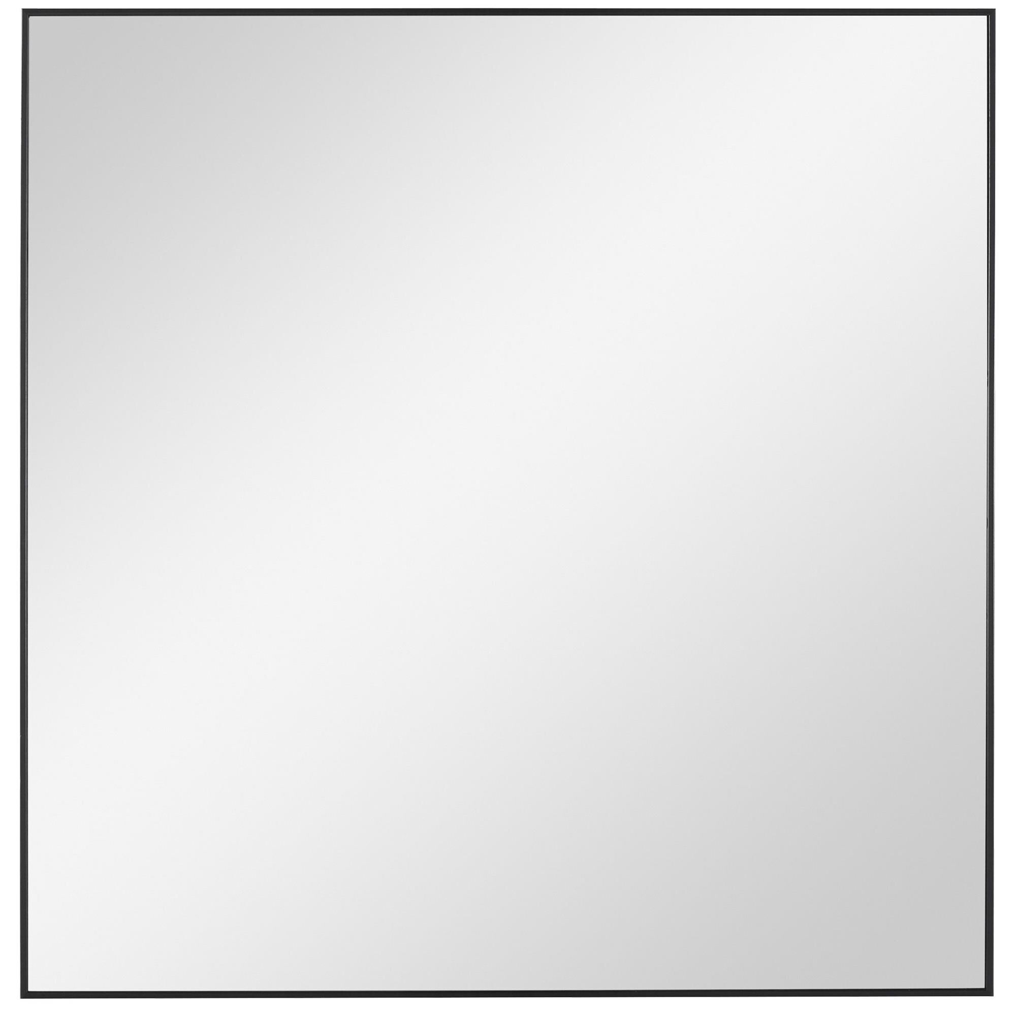 Shown in Sleek And Sophisticated, This Square Mirror Features A Clean And Simple Frame Finished In Matte Blac finish