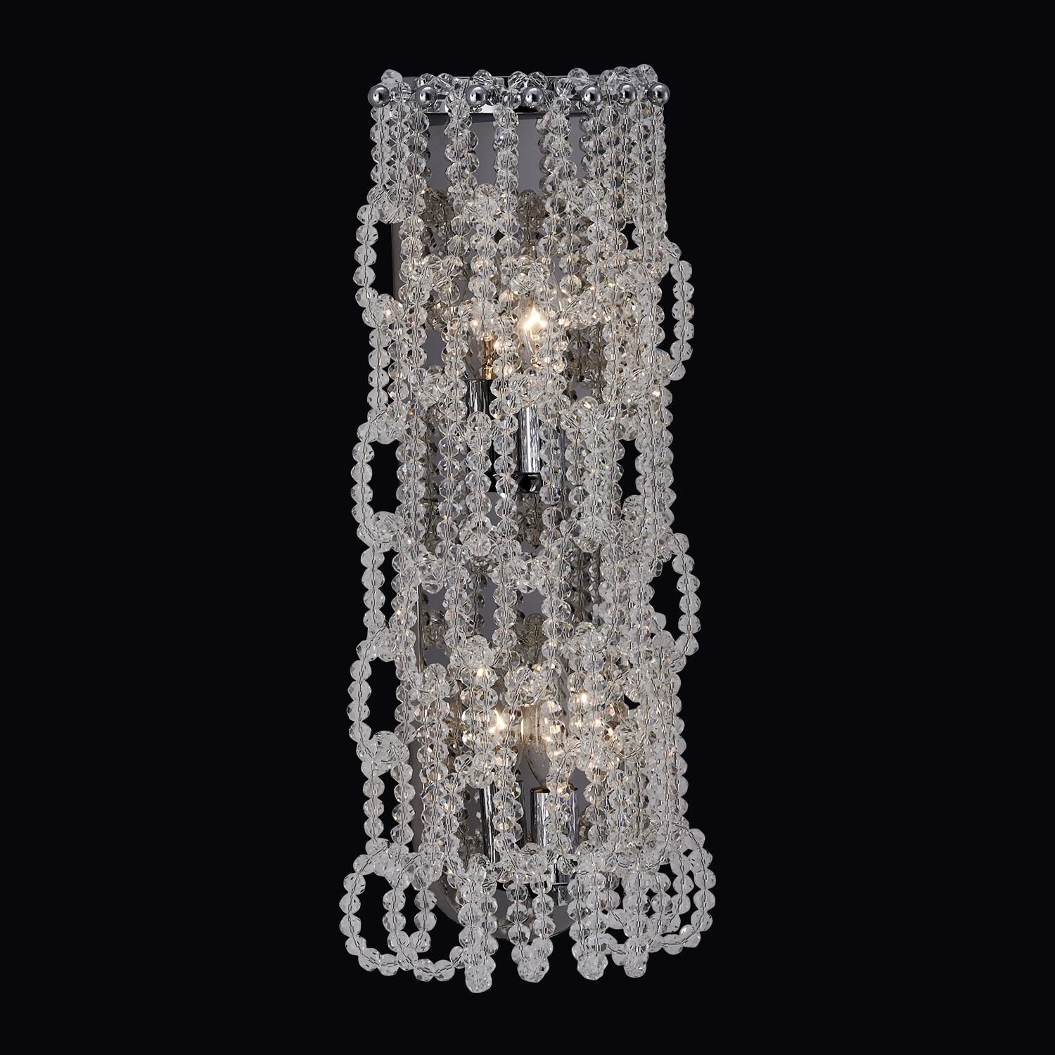 Shown in Polished Chrome finish and Firenze Clear crystal