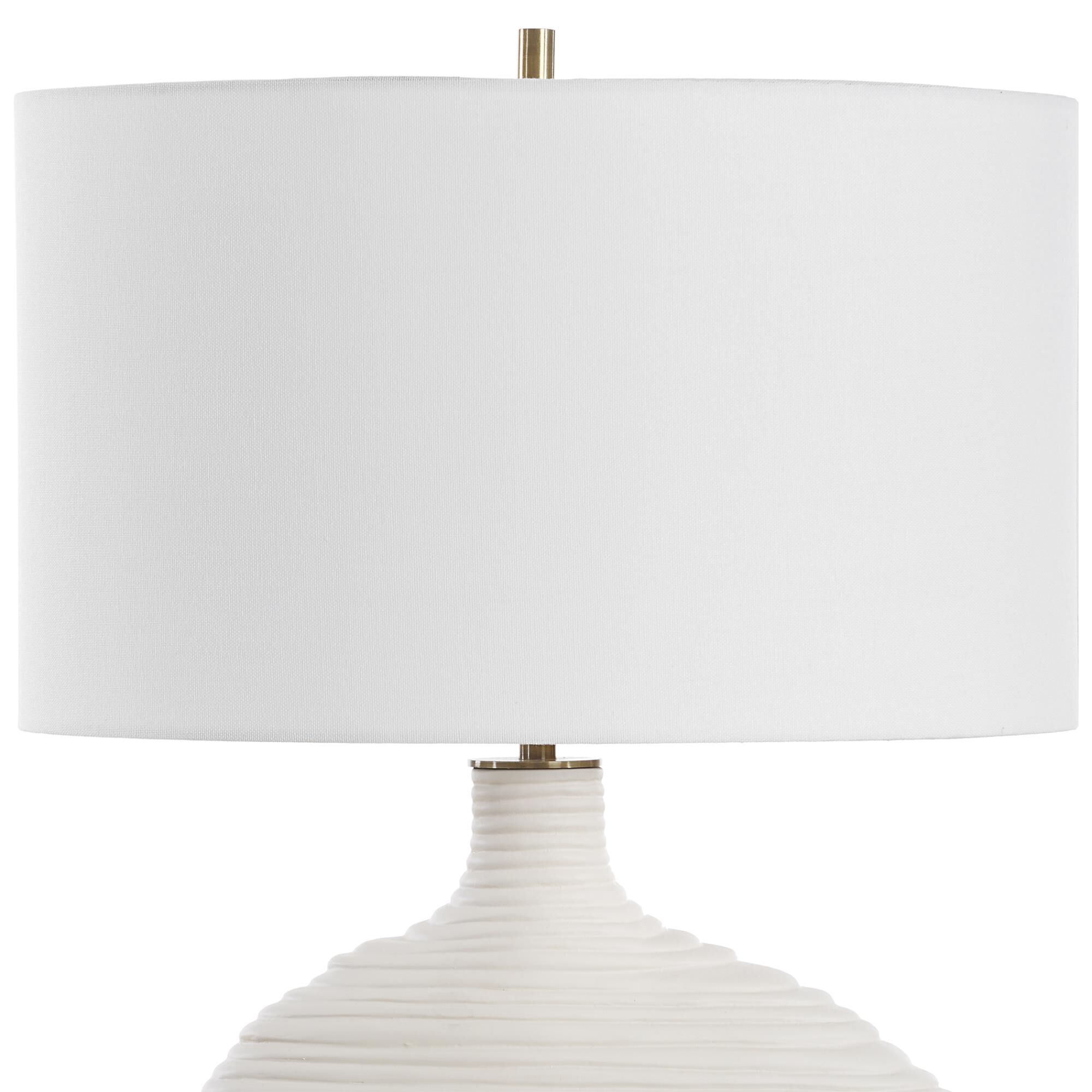 Shown in White finish and Oval Hardback shade