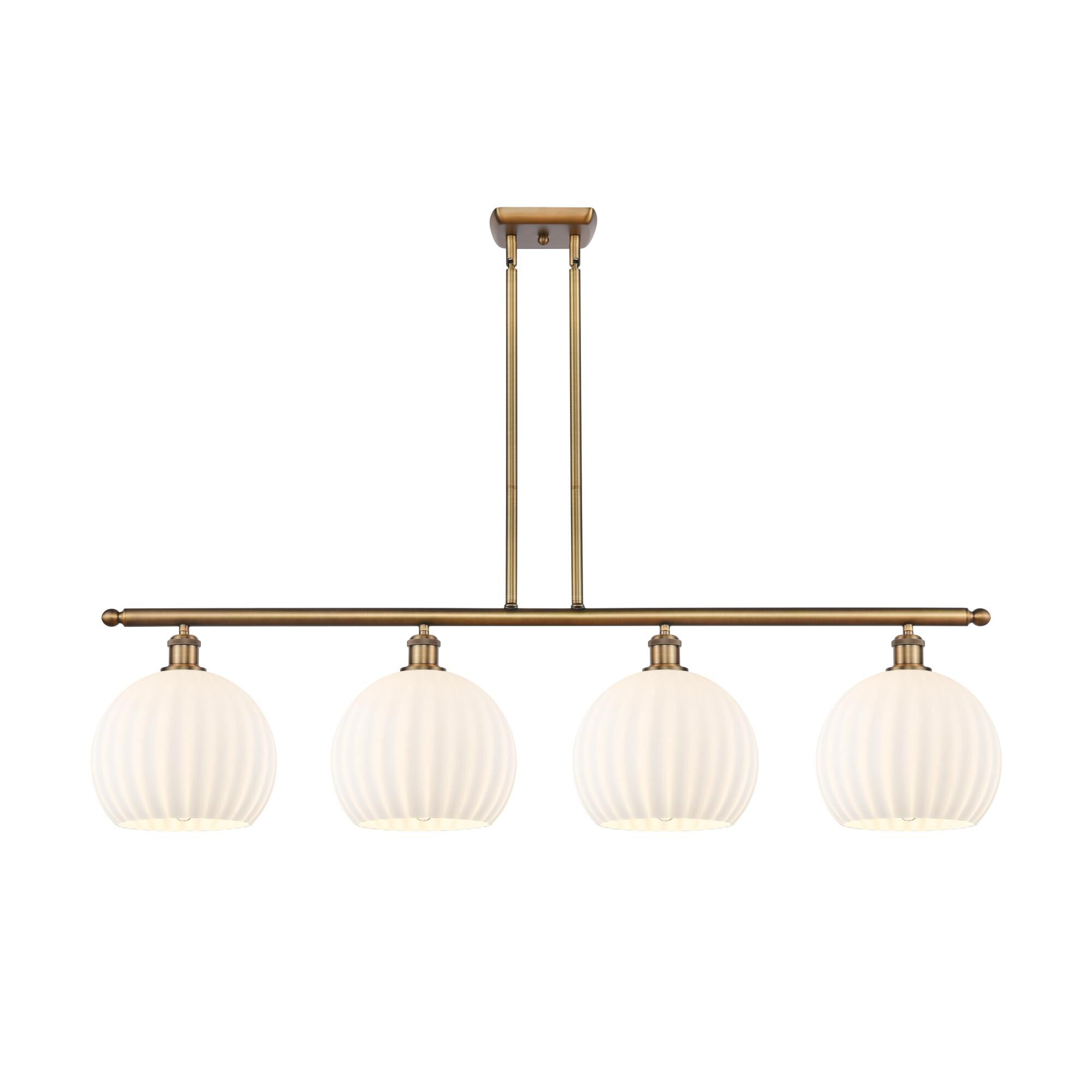 Bruno Marashlian White Venetian 48 Inch Linear Suspension Light by Innovations Lighting