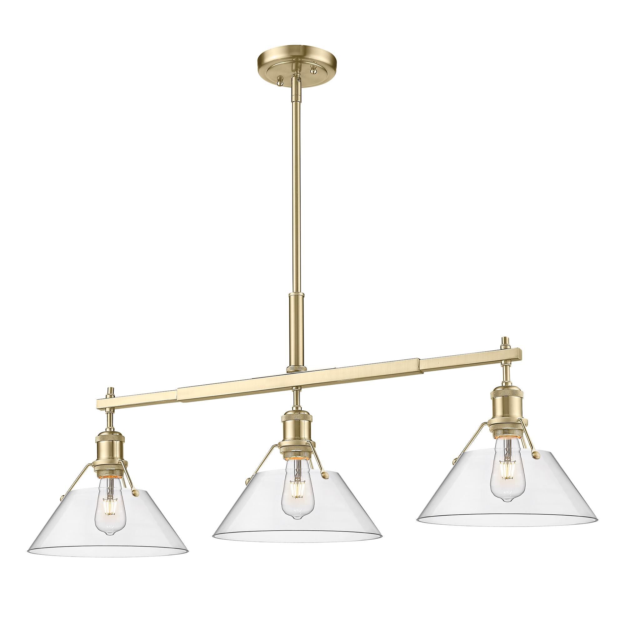 Orwell 36 Inch Linear Suspension Light by Golden Lighting