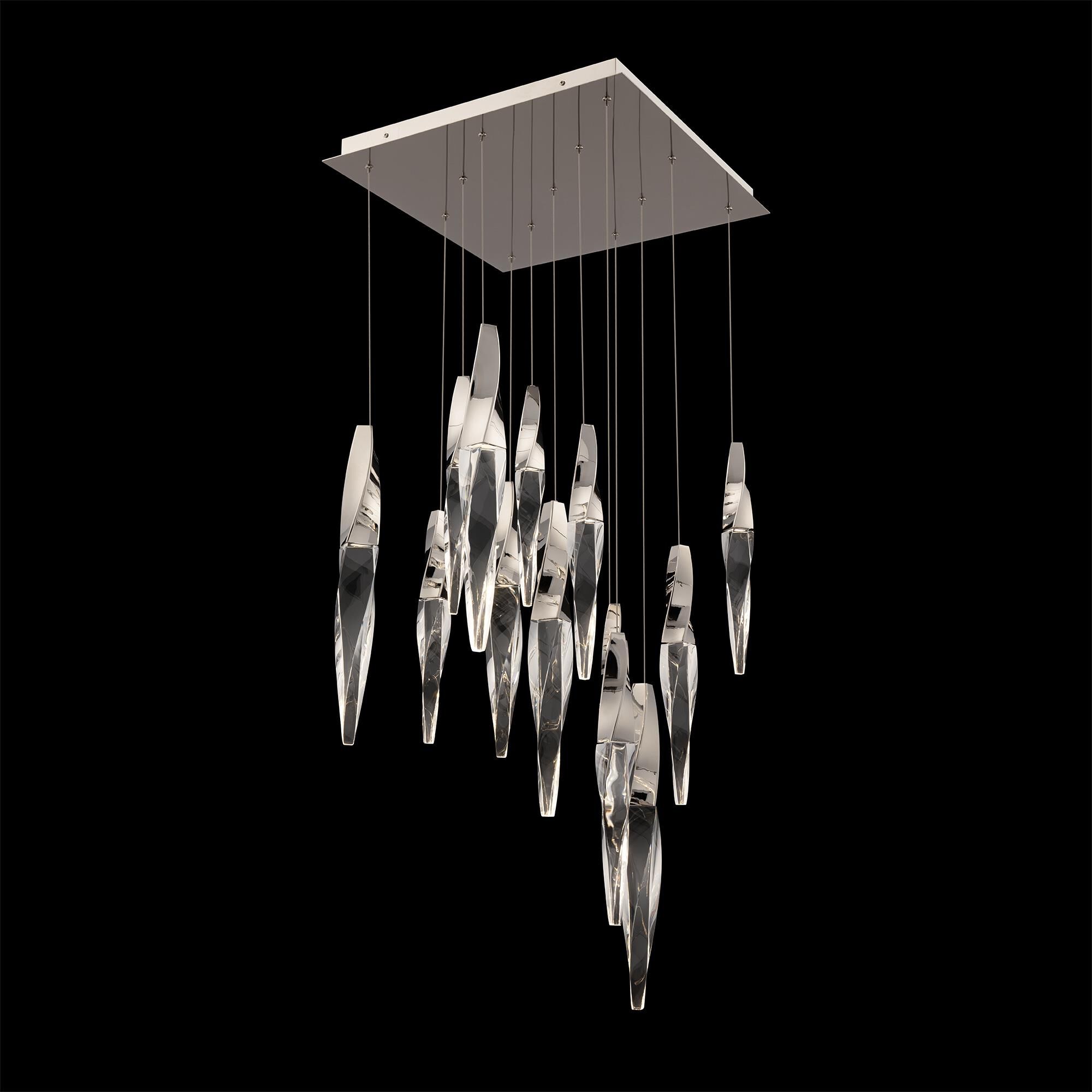 Shown in Polished Nickel finish and Optic Crystal crystal