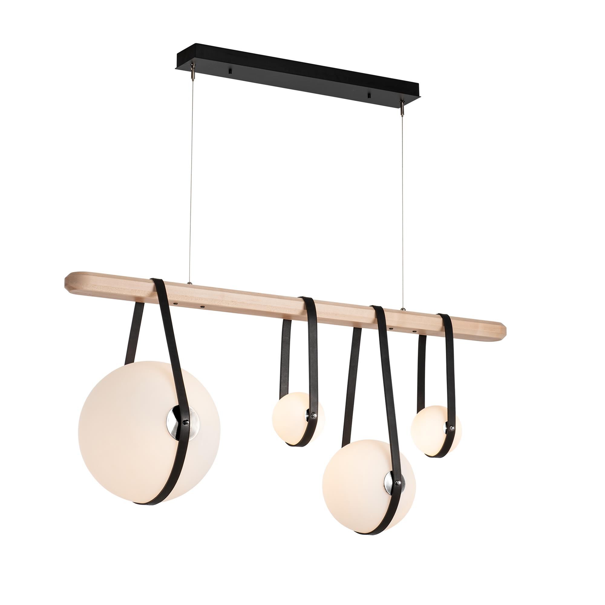 Shown in Black finish and Opal glass and Polished Nickel accent