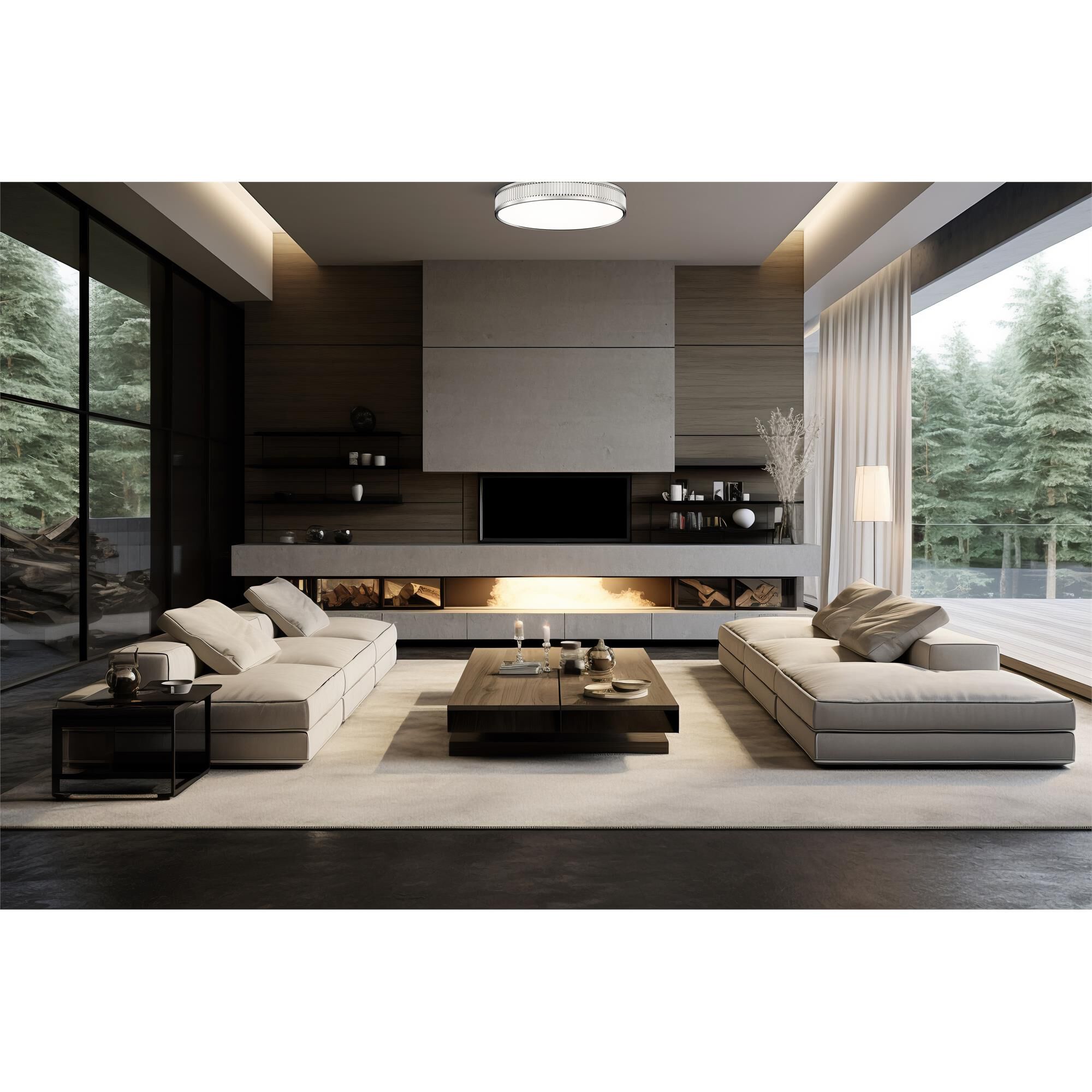 Shown in Brushed Nickel finish and Frosted glass and Frosted shade
