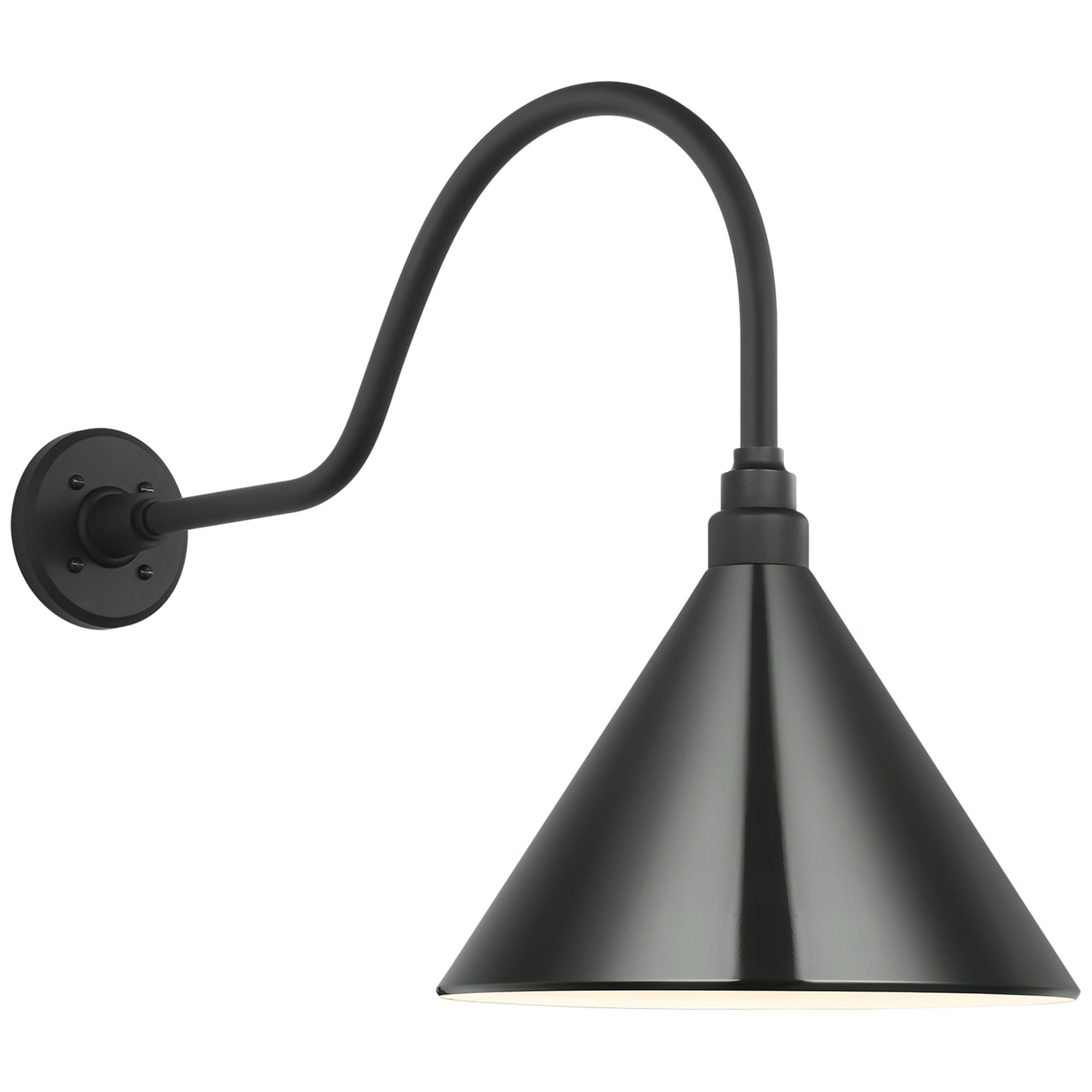 Shown in Matte Black finish and Green shade