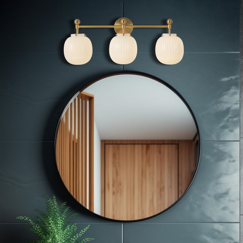 Peyton Fox Cherise 28 Inch 3 Light Bath Vanity Light by Alora Mood