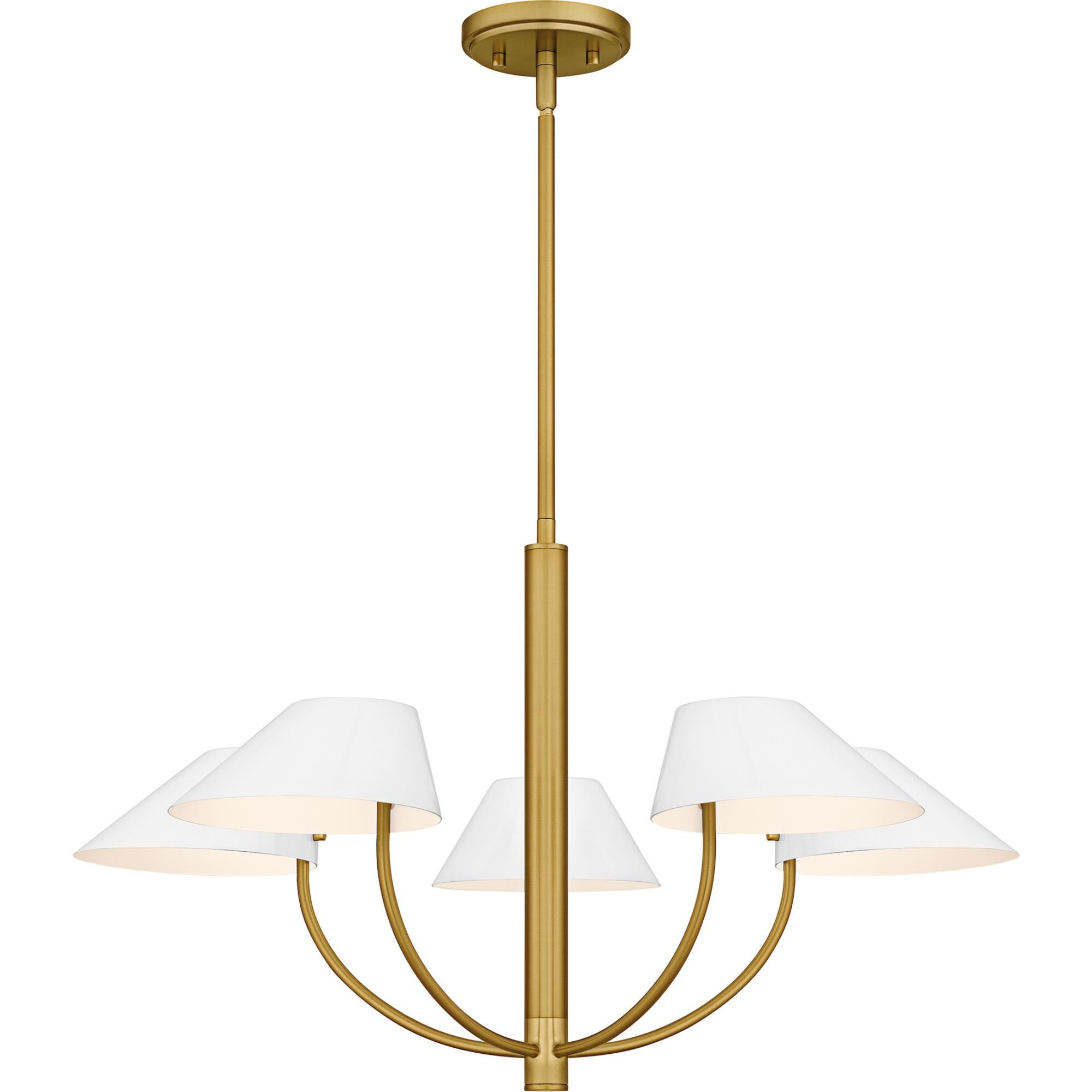Shown in Brushed Gold finish and Metal shade