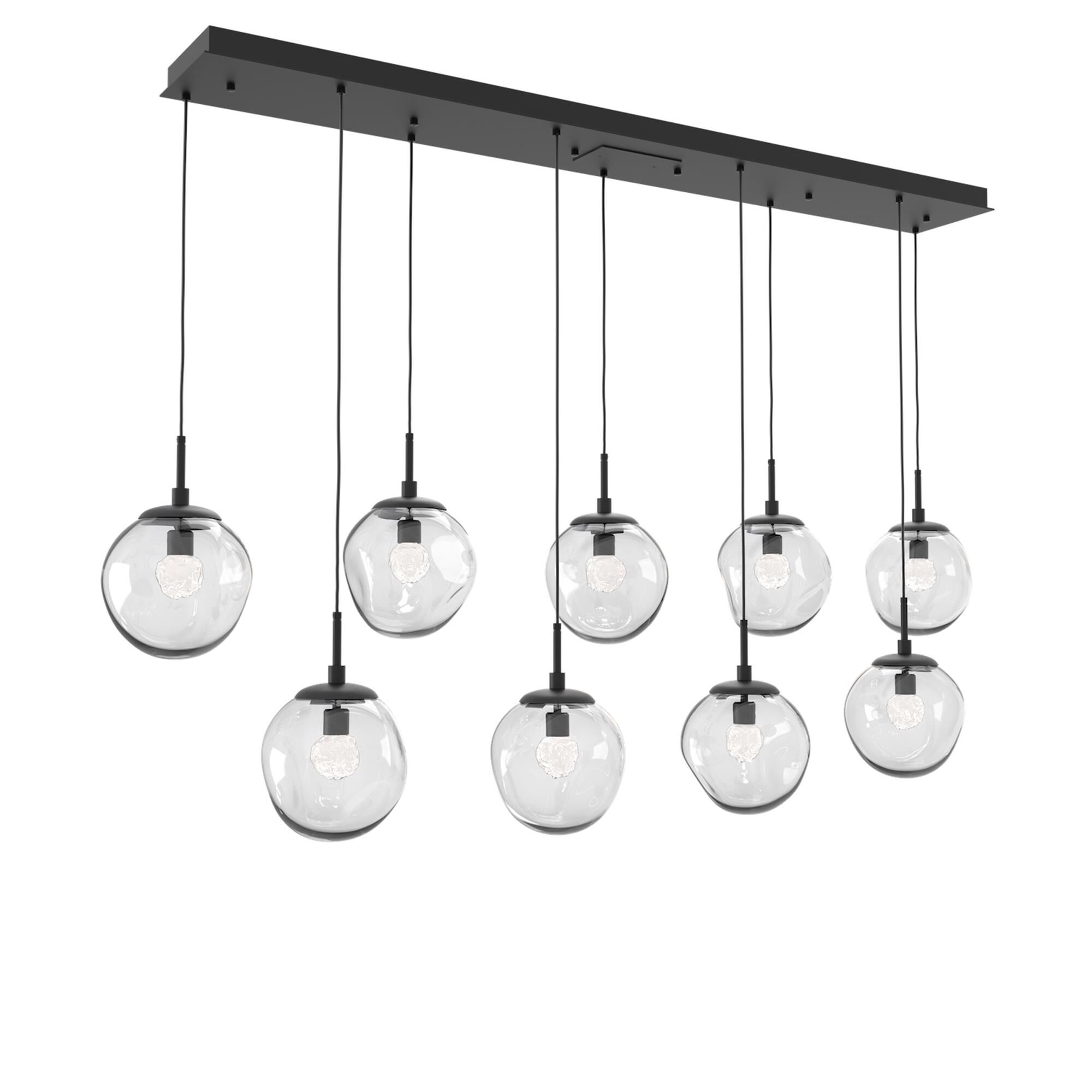 Shown in Matte Black finish and Floret Inner Clear Outer glass