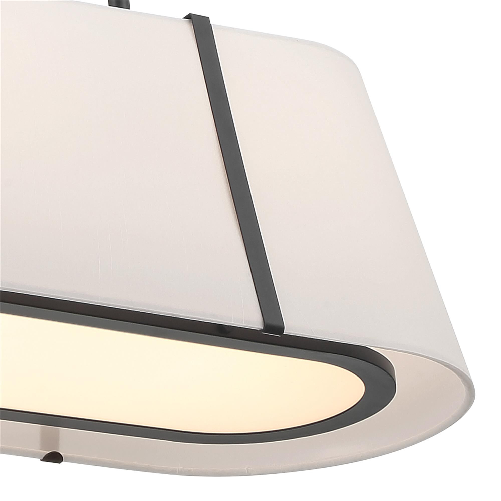 Shown in Black finish and Silk shade
