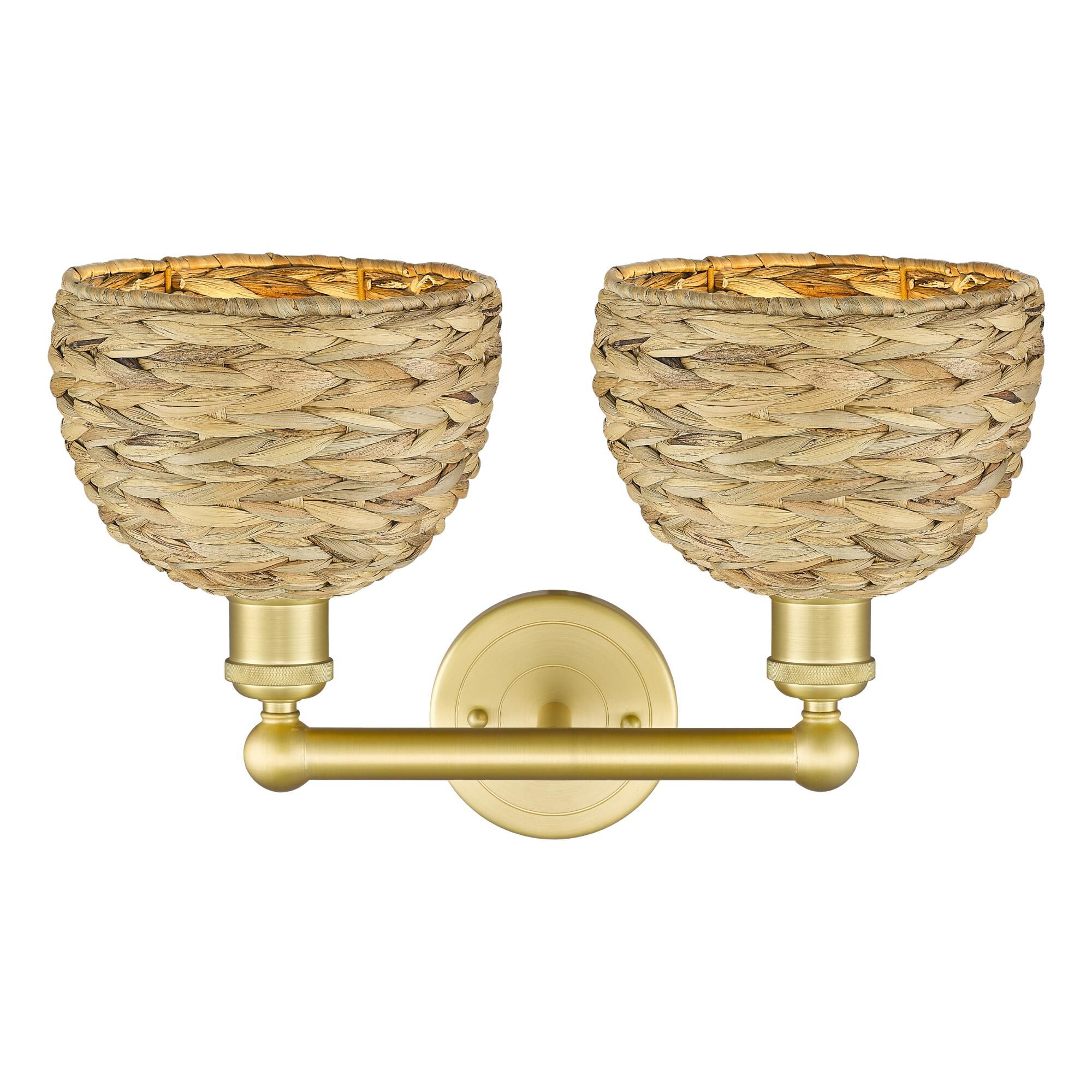 Bruno Marashlian Woven Rattan 17 Inch Bath Vanity Light by Innovations Lighting