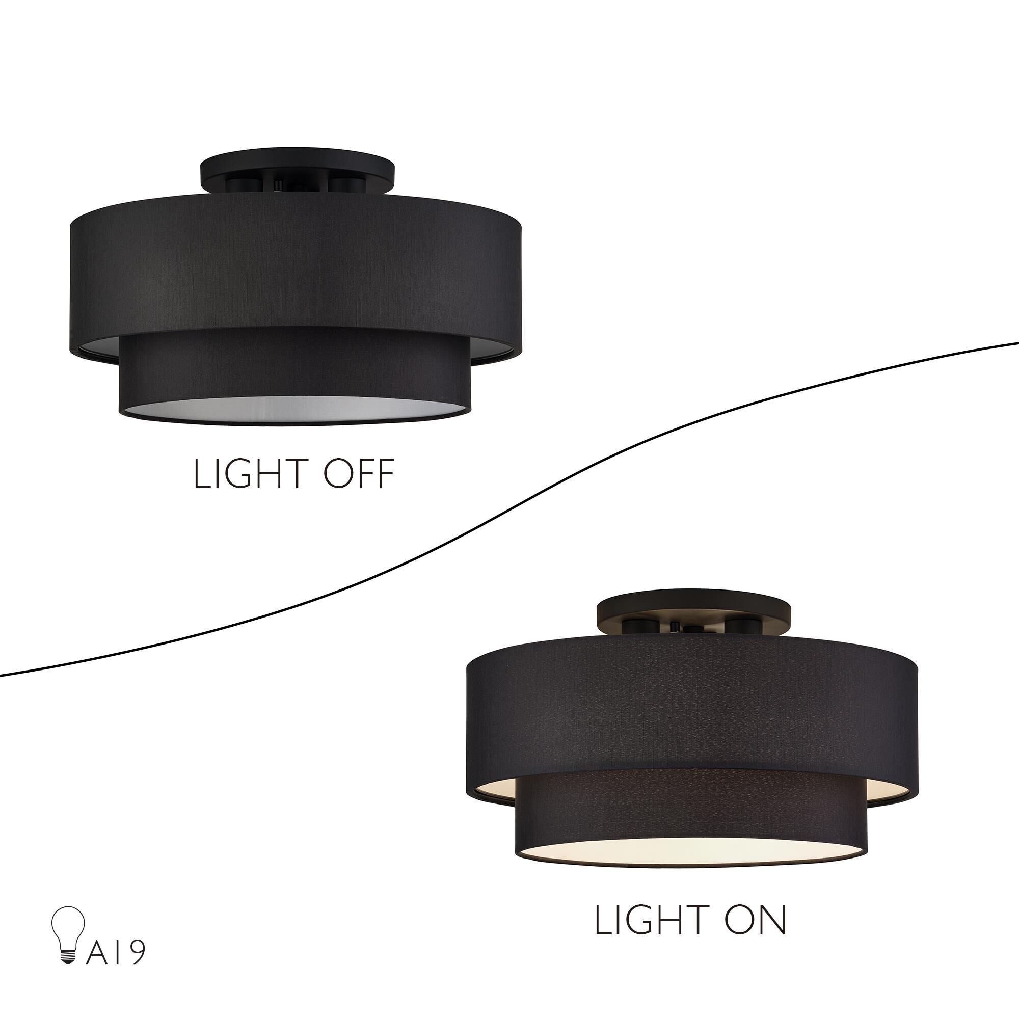 Bainbridge 18 Inch Semi Flush Mount by Livex Lighting