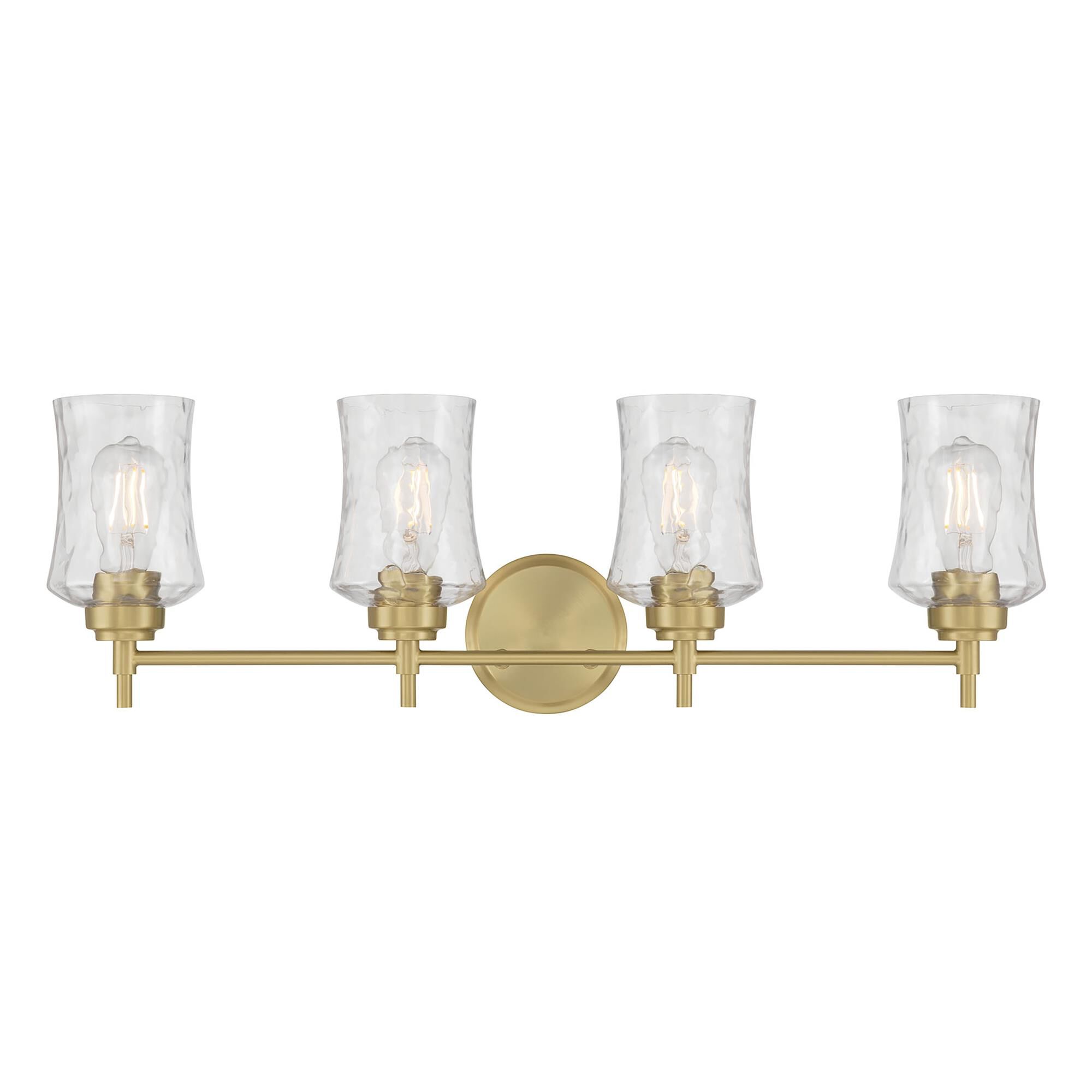 Shown in Vintage Brass finish and Clear Stone Water glass