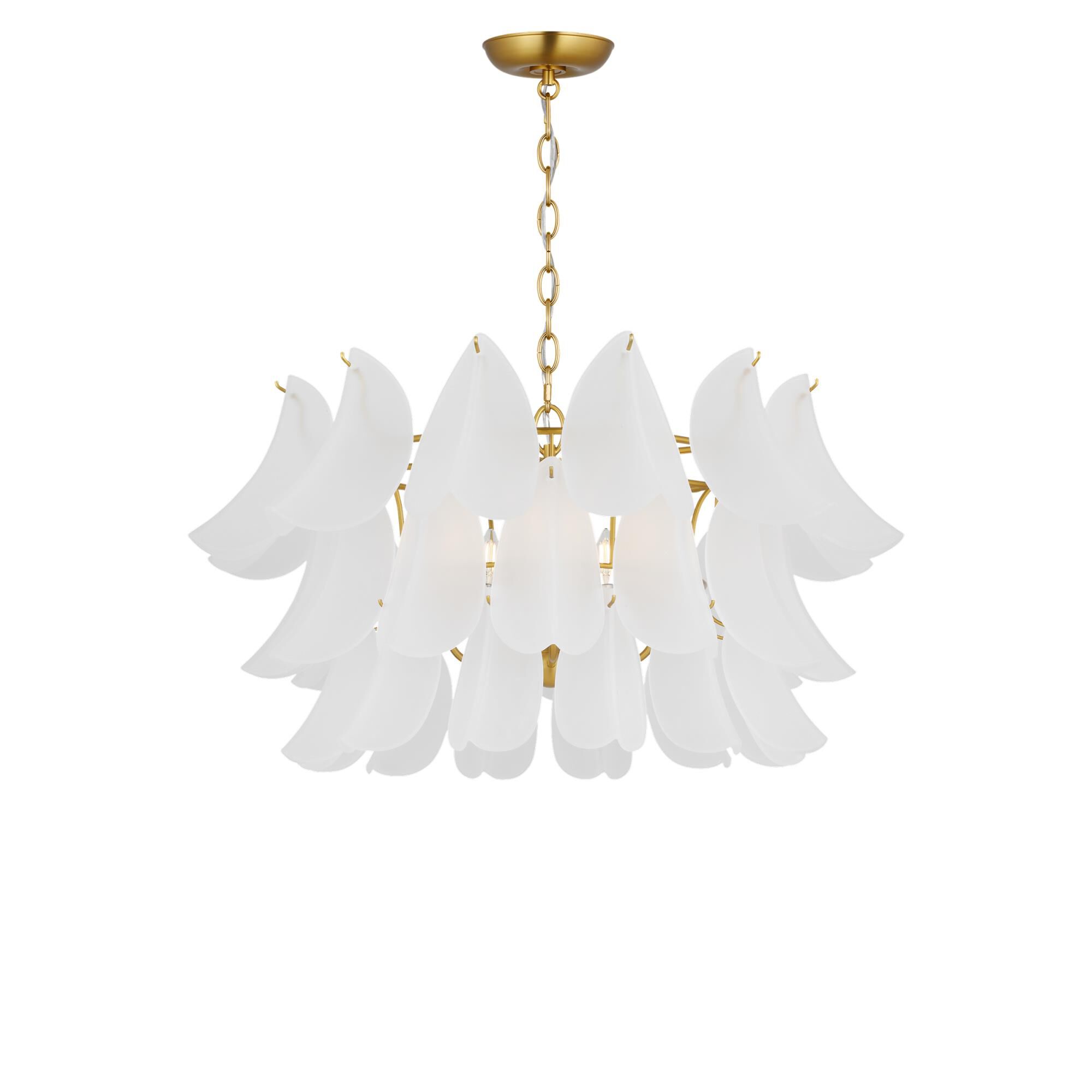 Shown in Burnished Brass finish and Etched glass