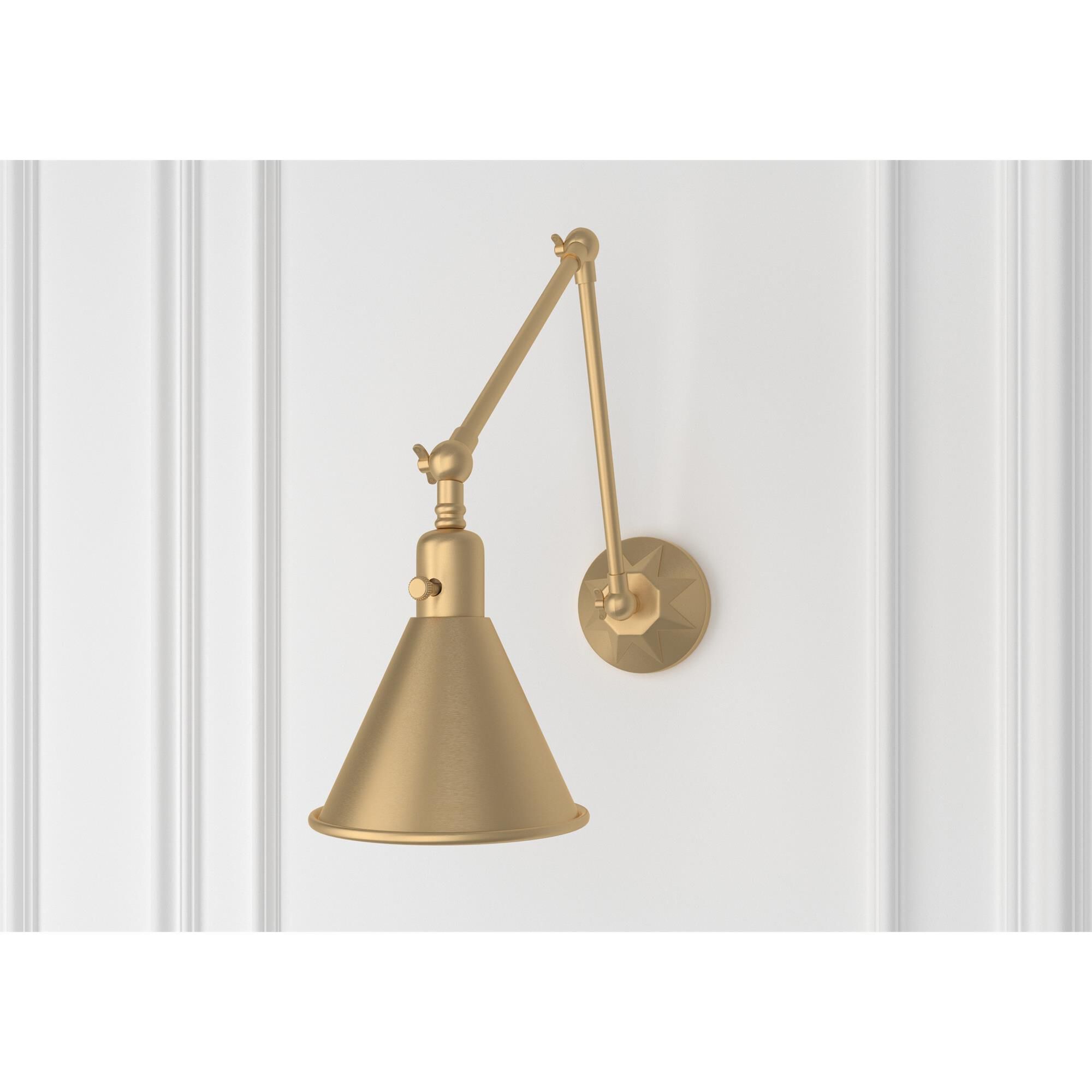 Shown in Aged Brass finish and Steel glass and Aged Brass shade