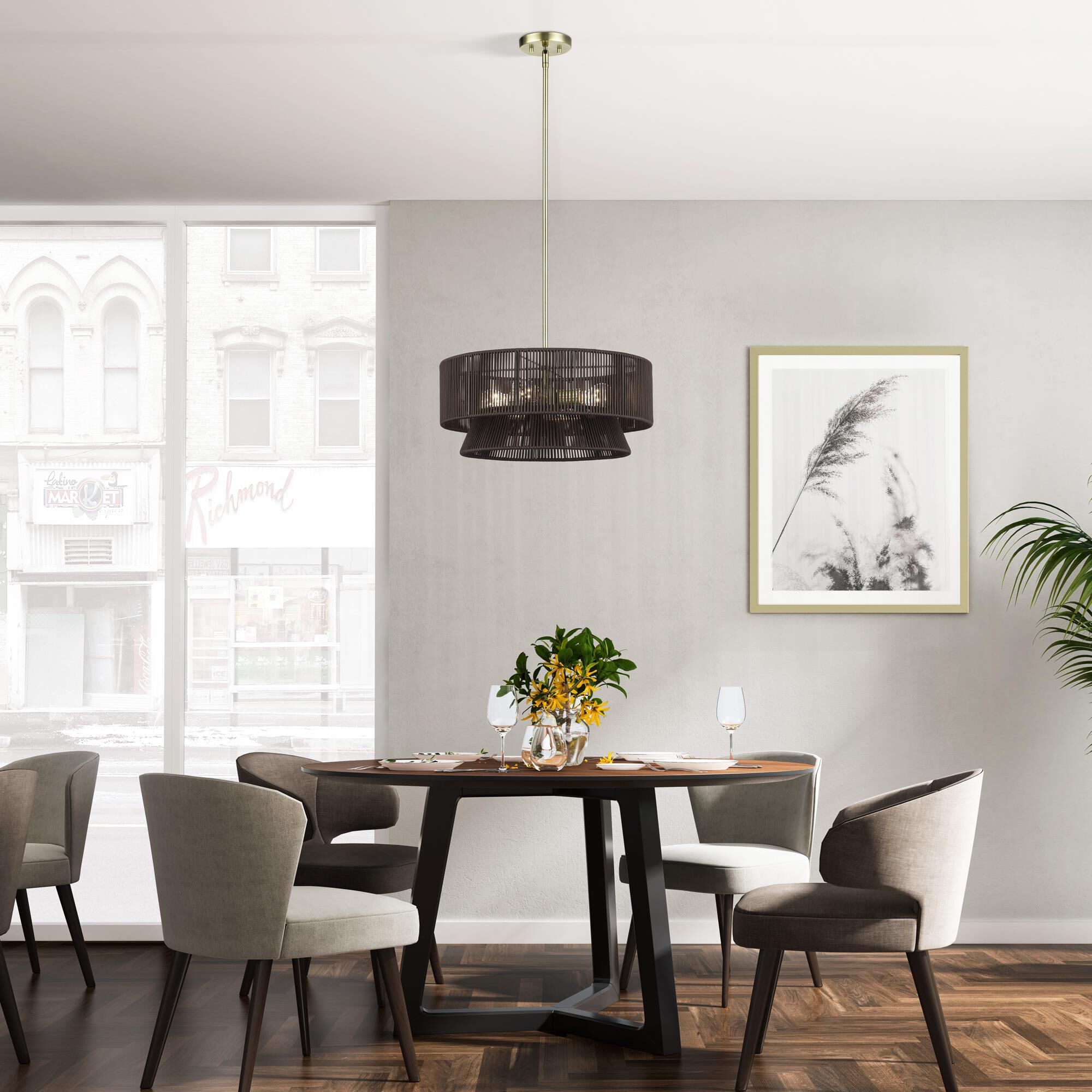 Florell 20 Inch Large Pendant by Livex Lighting