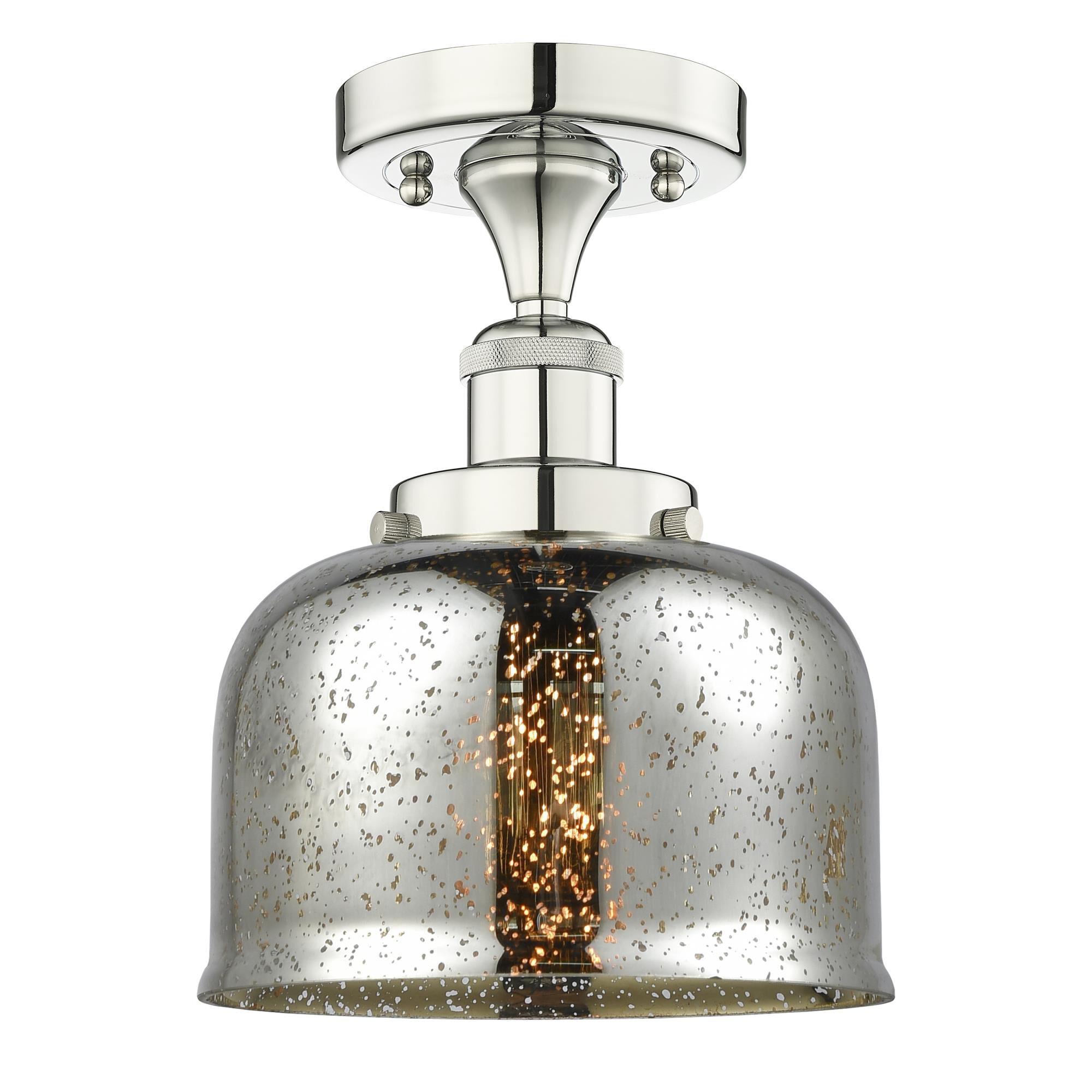 Shown in Polished Nickel finish and Silver Plated Mercury glass