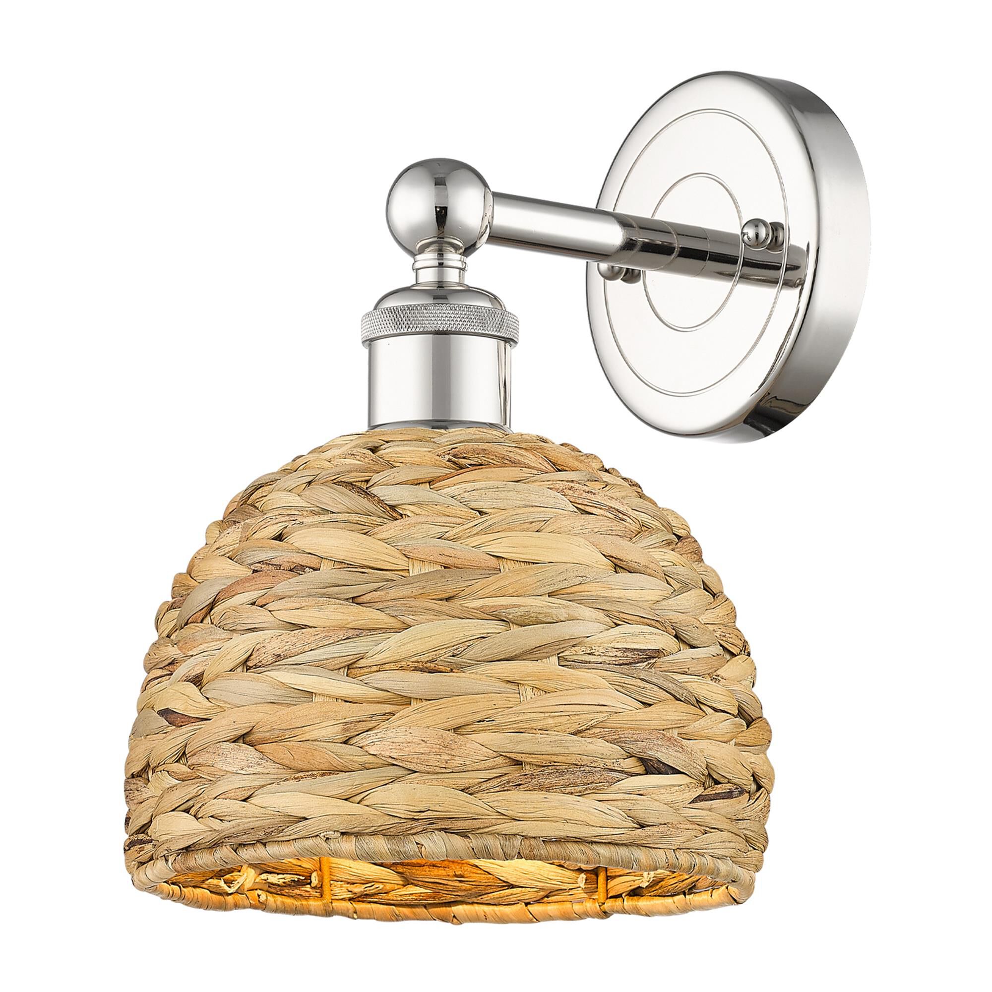 Shown in Polished Nickel finish and Natural shade