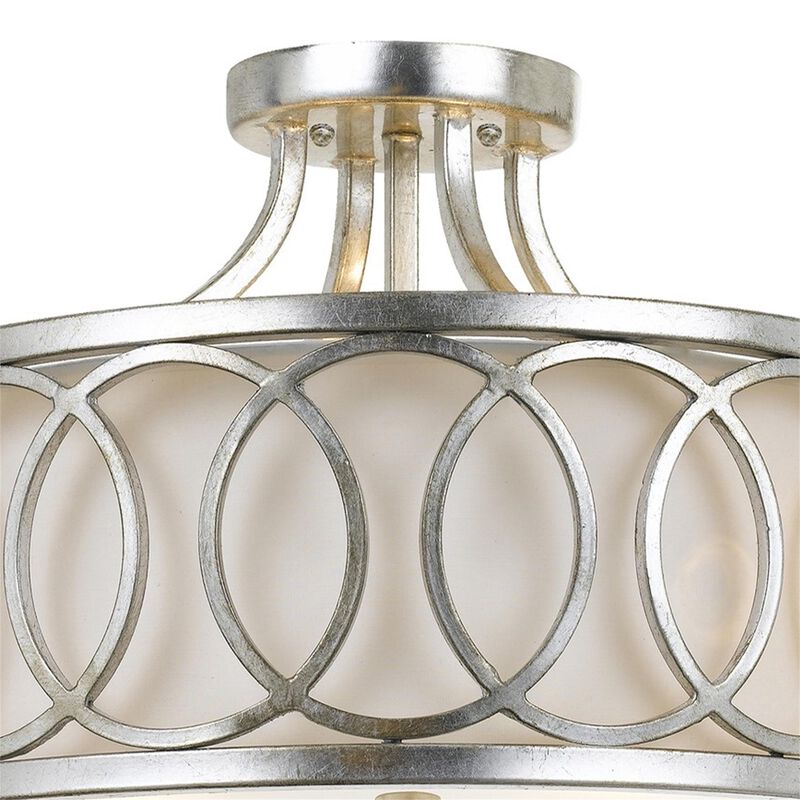 Libby Langdon Graham 15 Inch 3 Light Semi Flush Mount by Crystorama