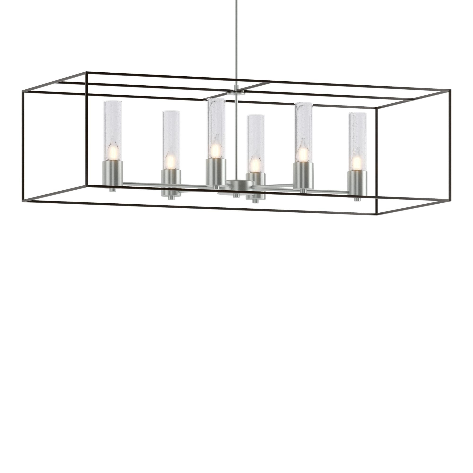 Shown in Vintage Platinum finish and Clear glass and Oil Rubbed Bronze accent